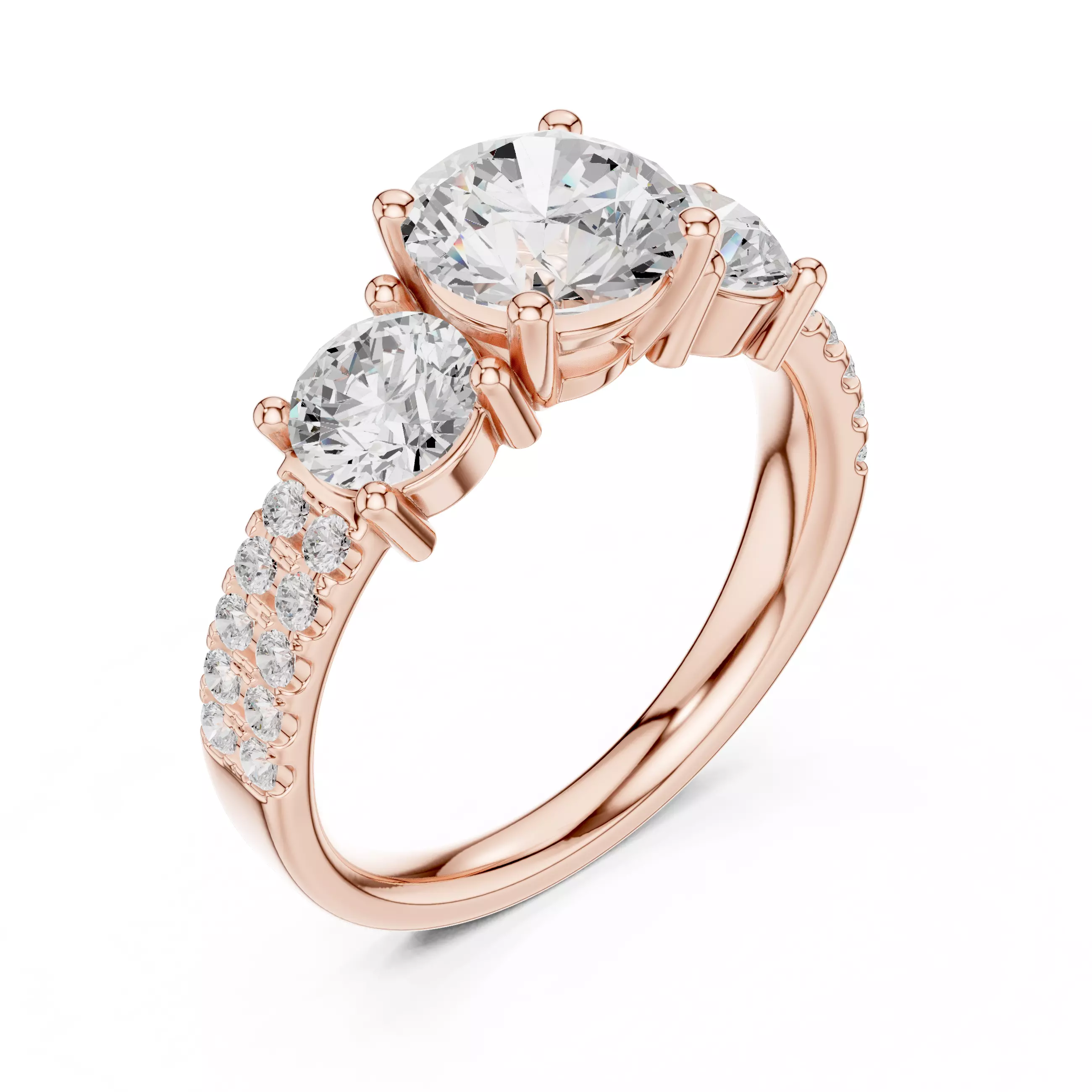 Solitaire Ring 3dm stl renders animation videos details 3D print model_5