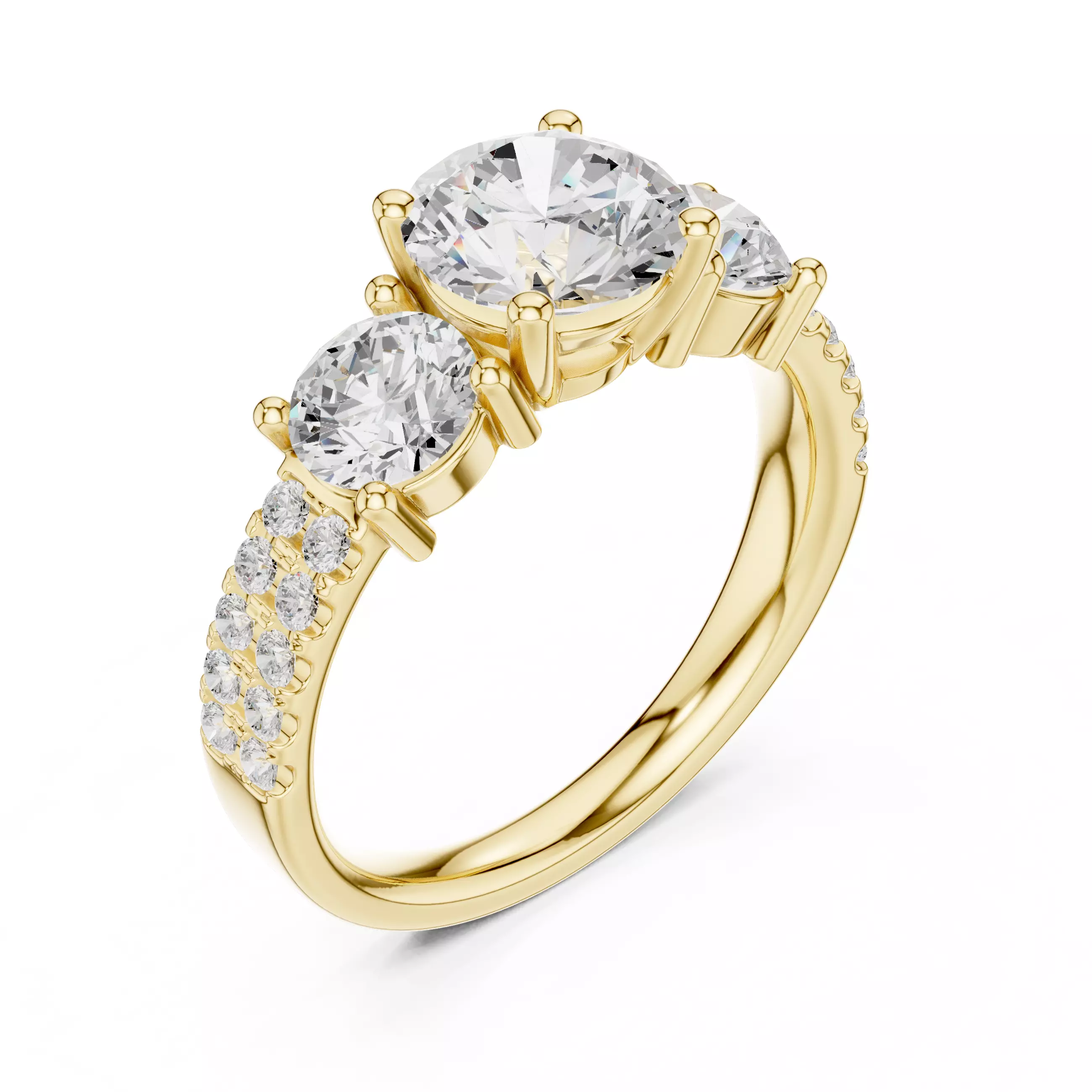 Solitaire Ring 3dm stl renders animation videos details 3D print model_9