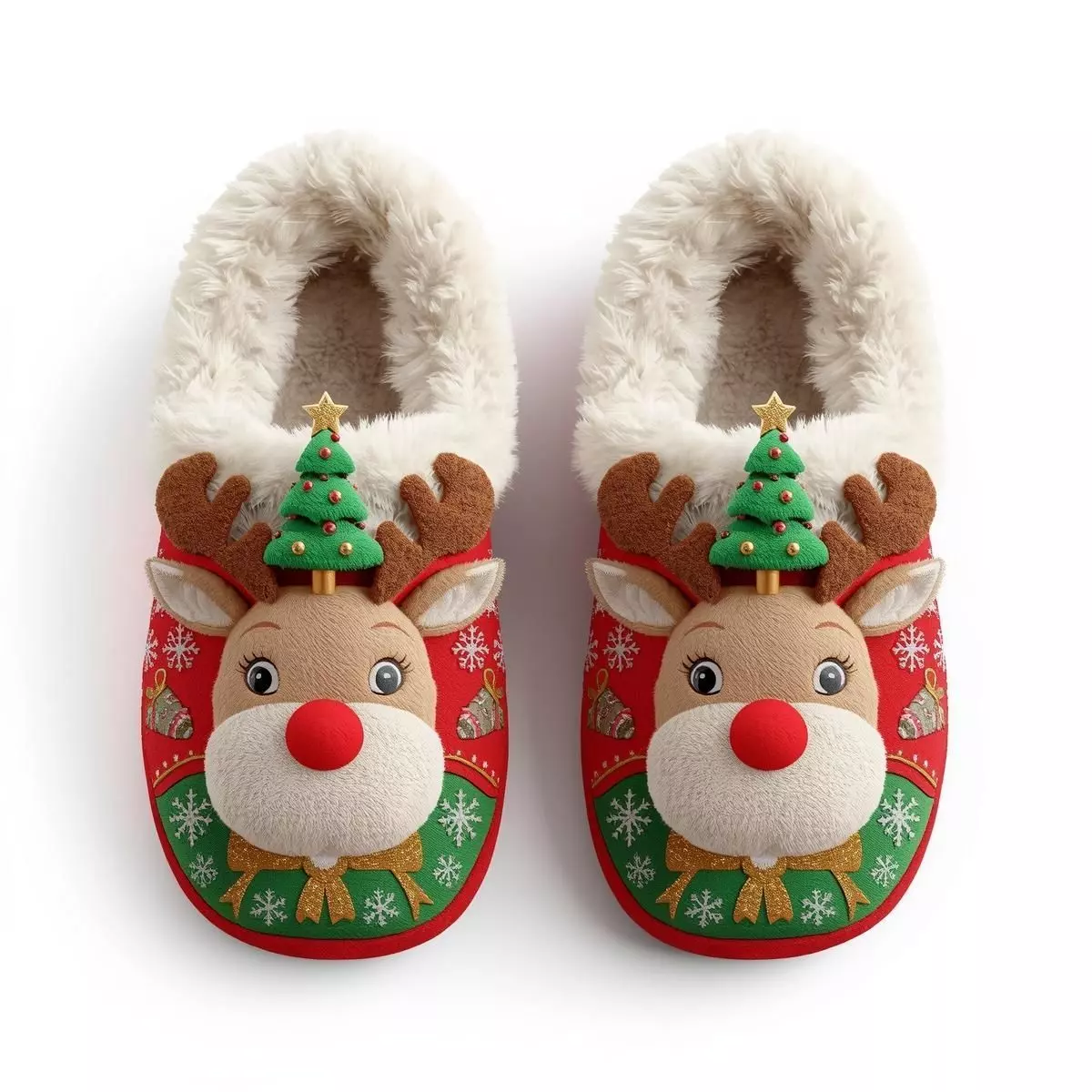 Ultimate Christmas Slippers 3D Model Festive Fusion Footwear Low-poly 3D model_0