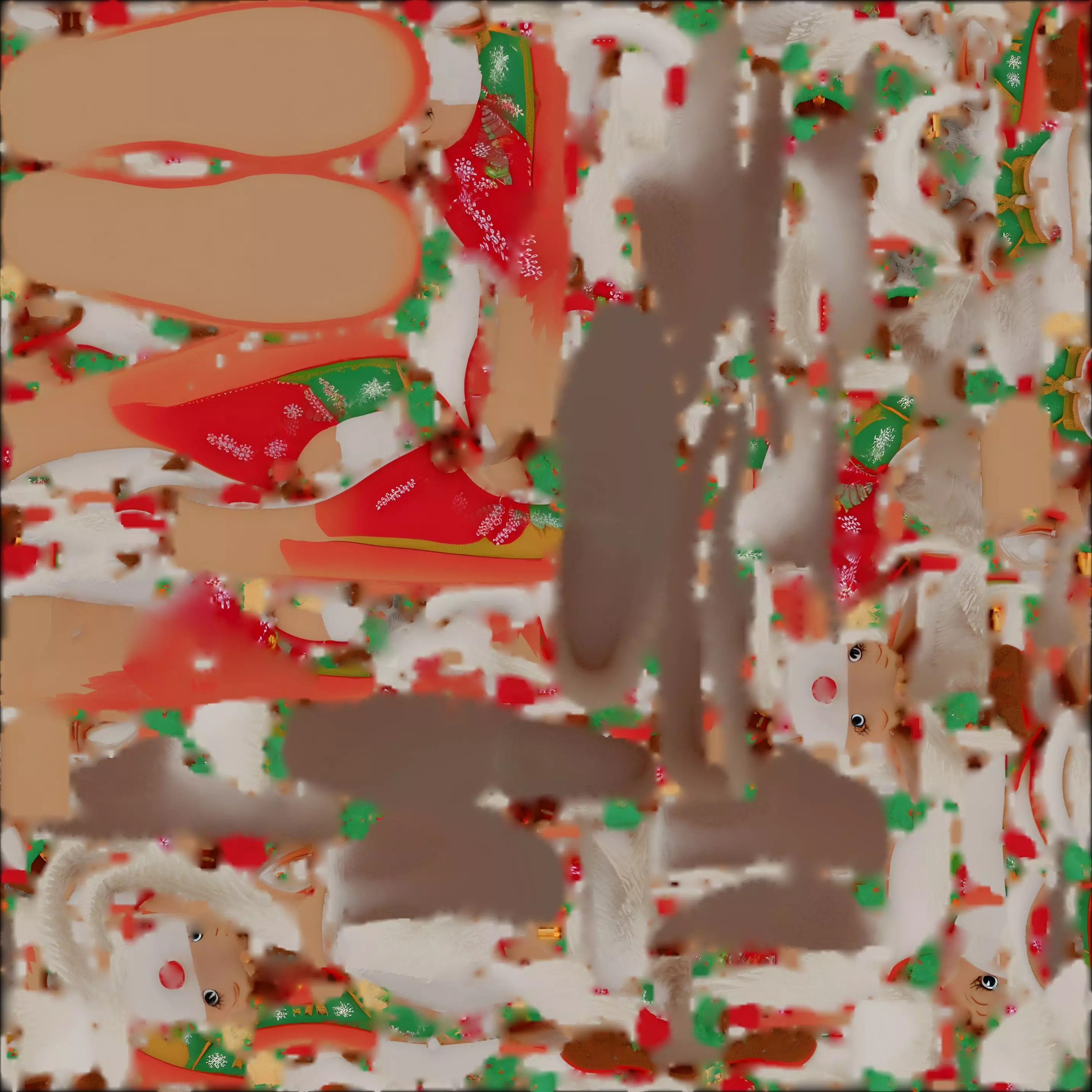 Ultimate Christmas Slippers 3D Model Festive Fusion Footwear Low-poly 3D model_1