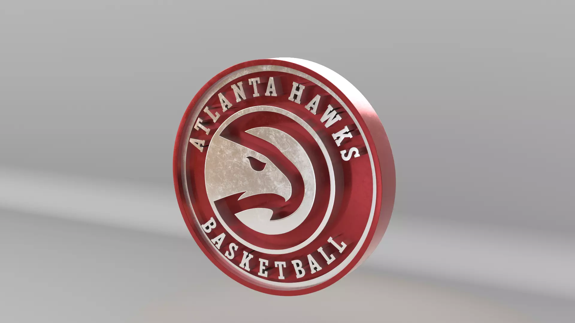 NBA Atlanta Hawks Team Logo 3D model_0