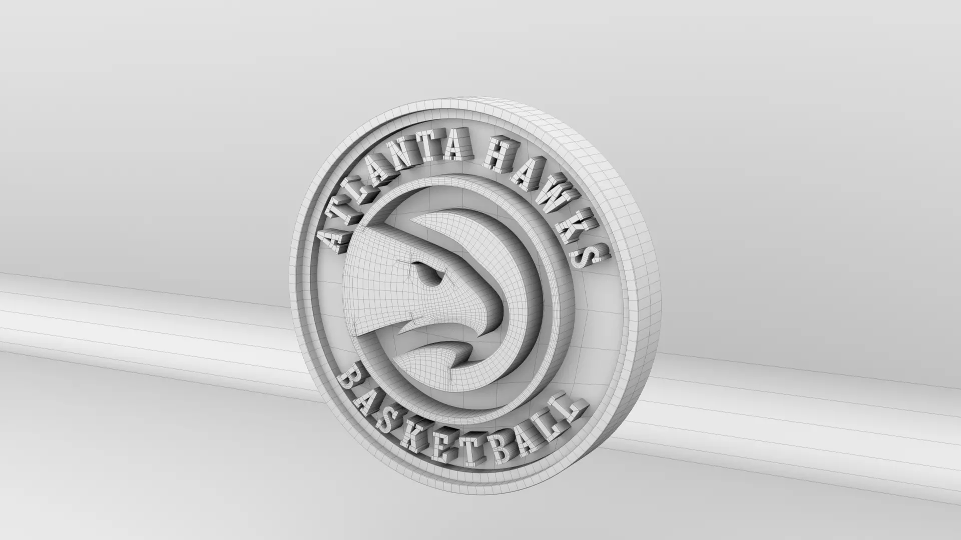 NBA Atlanta Hawks Team Logo 3D model_7
