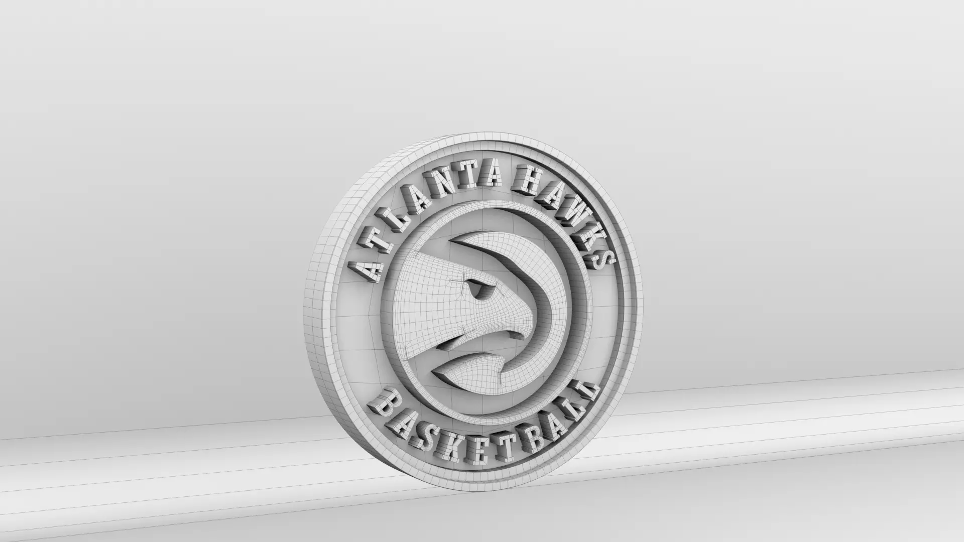 NBA Atlanta Hawks Team Logo 3D model_8