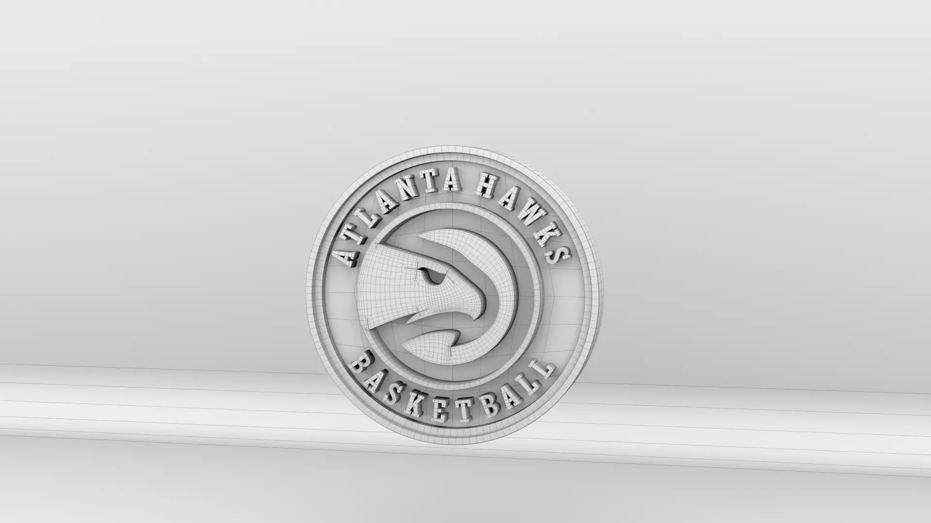 NBA Atlanta Hawks Team Logo 3D model_6