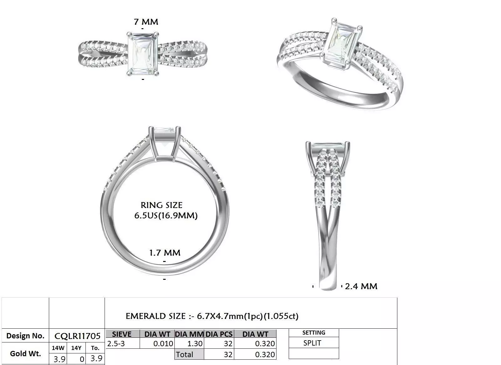 Solitaire Ring 3dm stl renders animation videos details 3D print model_3