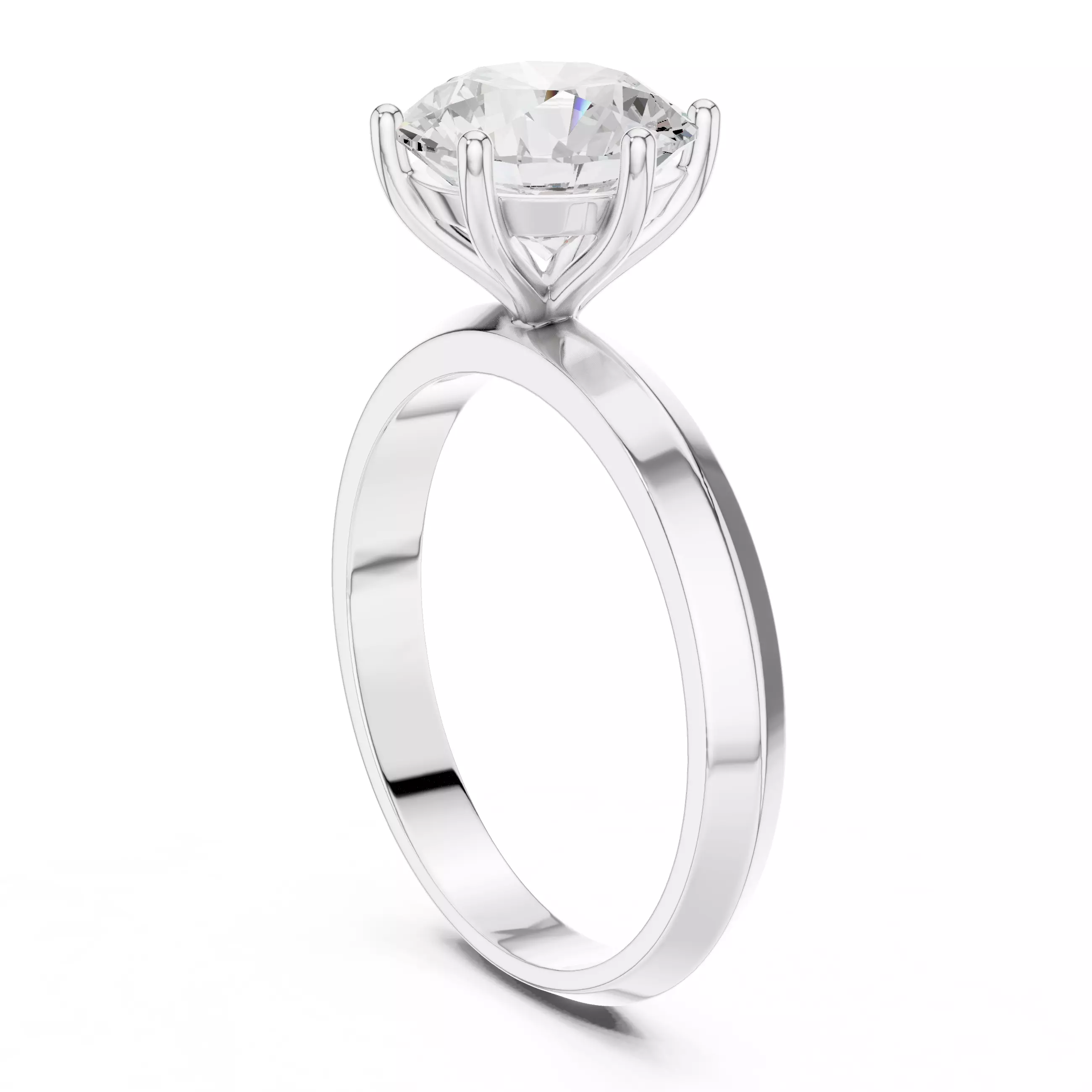Solitaire Ring 3dm stl renders animation videos details 3D print model_5