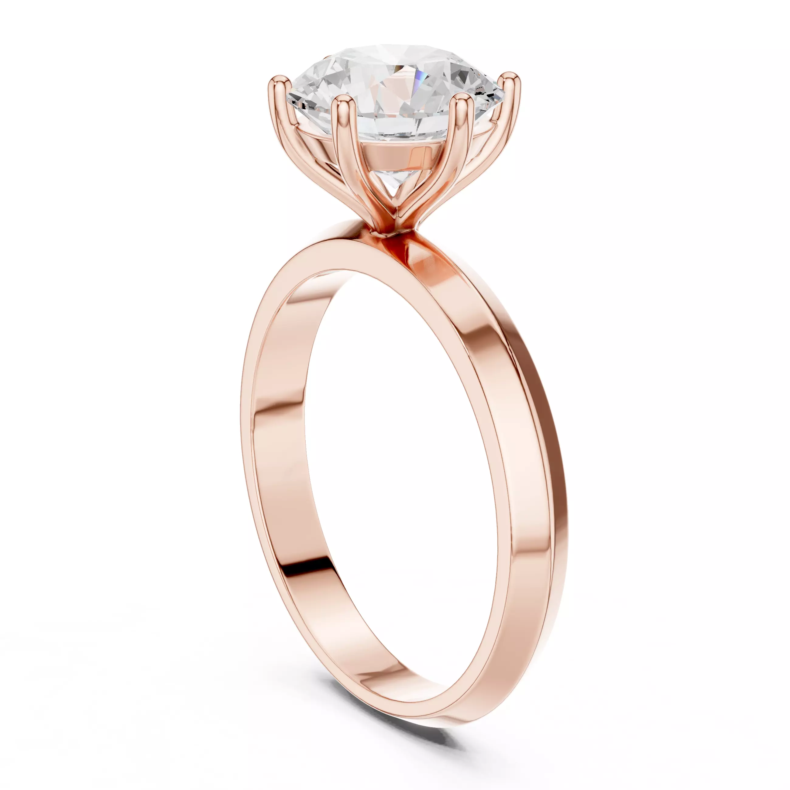 Solitaire Ring 3dm stl renders animation videos details 3D print model_3