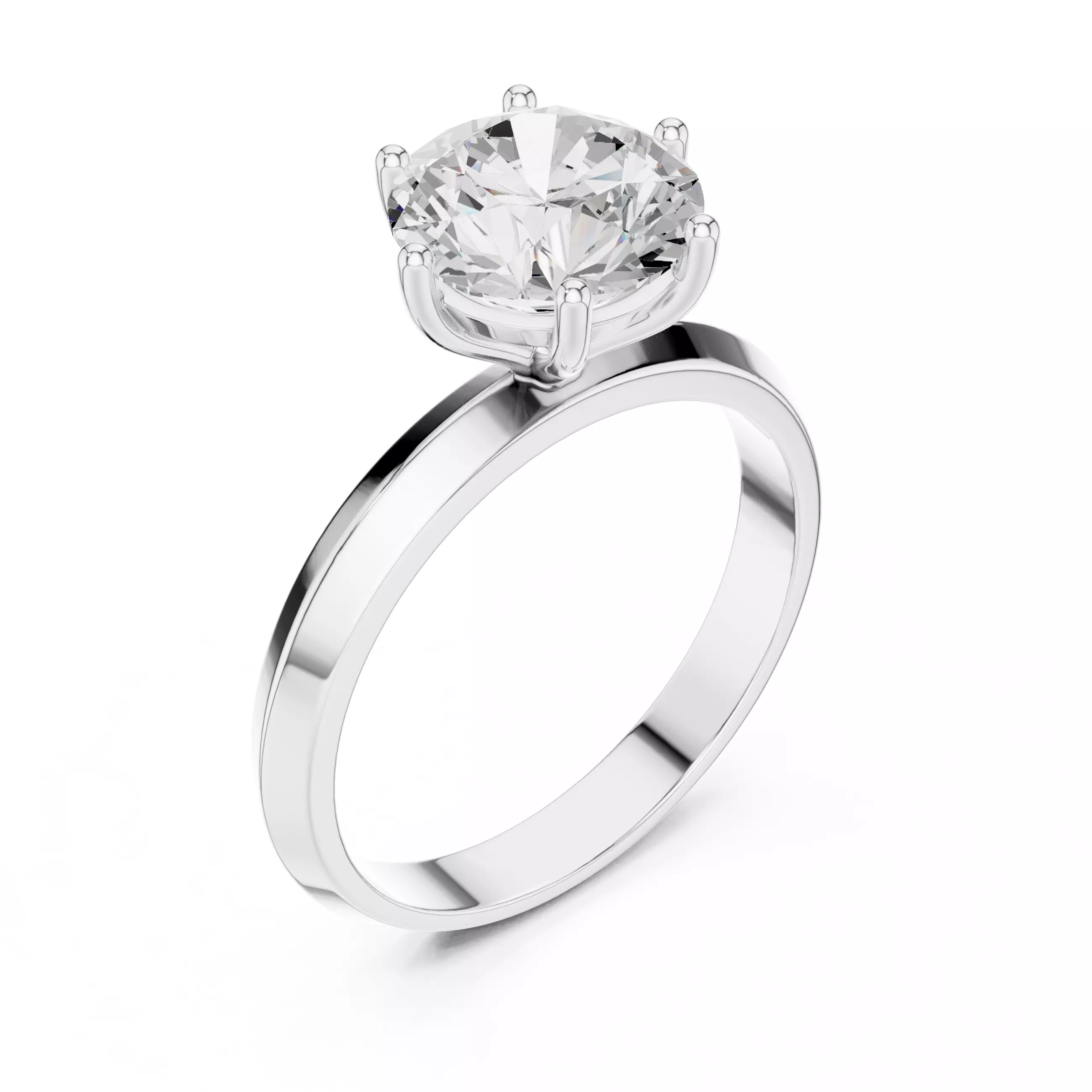 Solitaire Ring 3dm stl renders animation videos details 3D print model_6