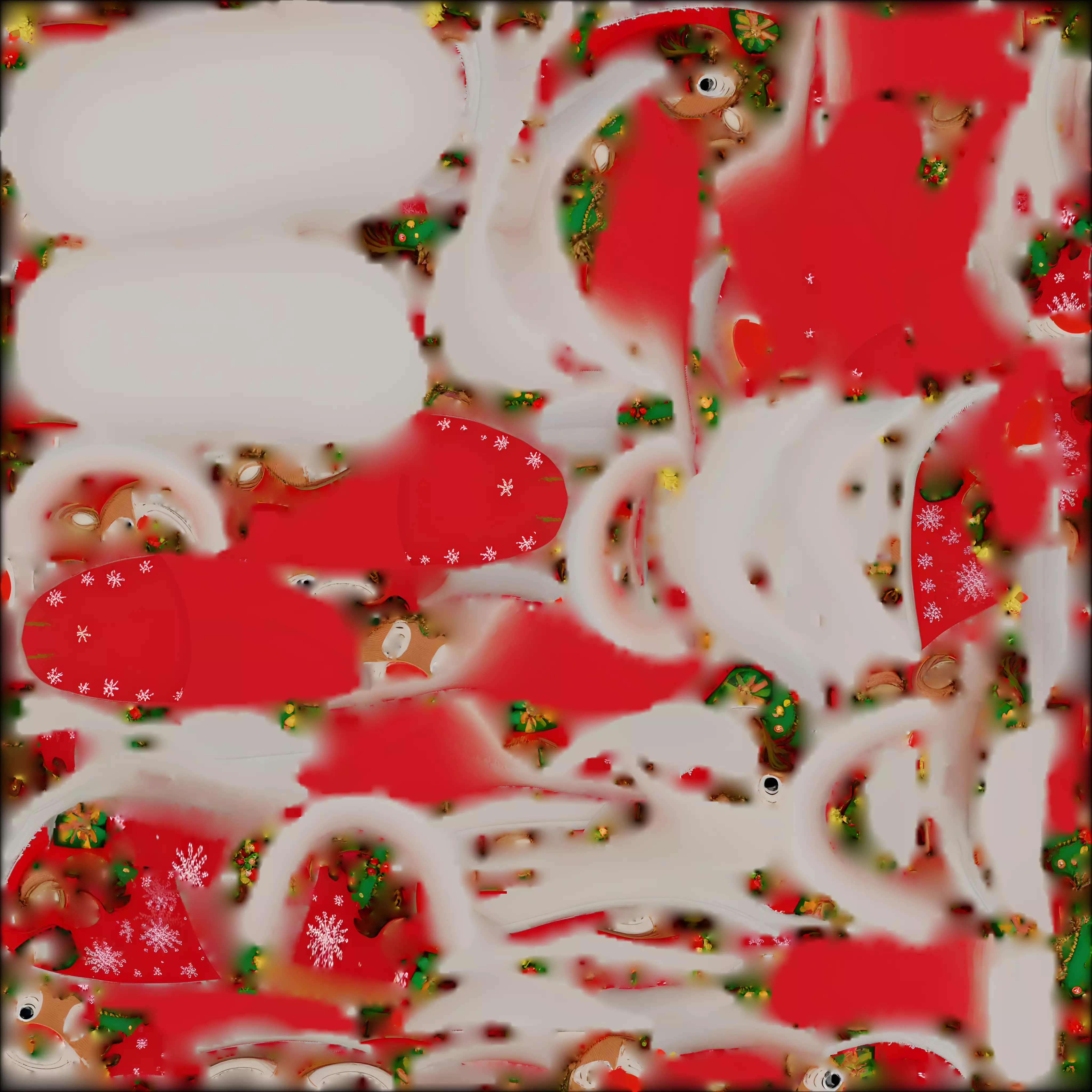 Festive Holiday Slippers 3D Model Cozy Christmas Footwear Low-poly 3D model_1