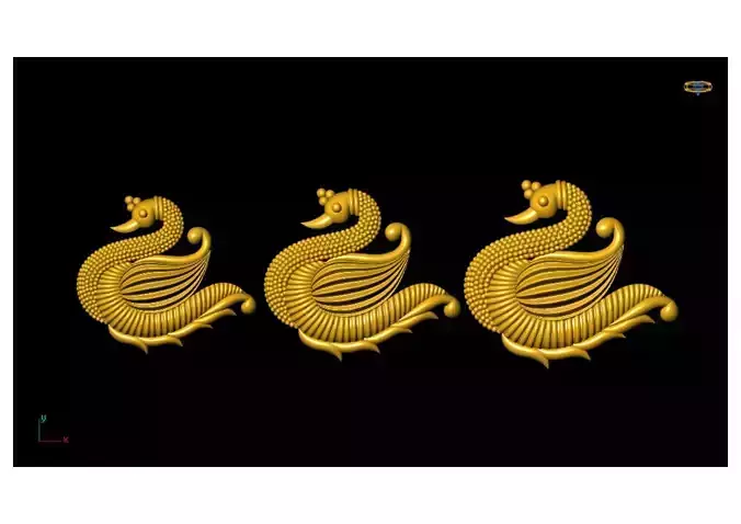 59 Traditional Peacock Motif Library 3 Sizes Each 3DM ONLY