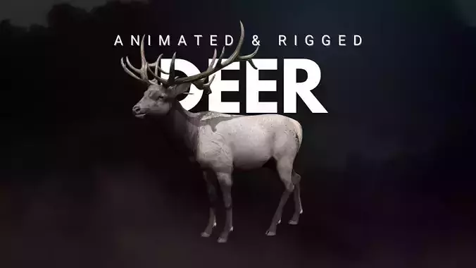 Deer Animated and Rigged 