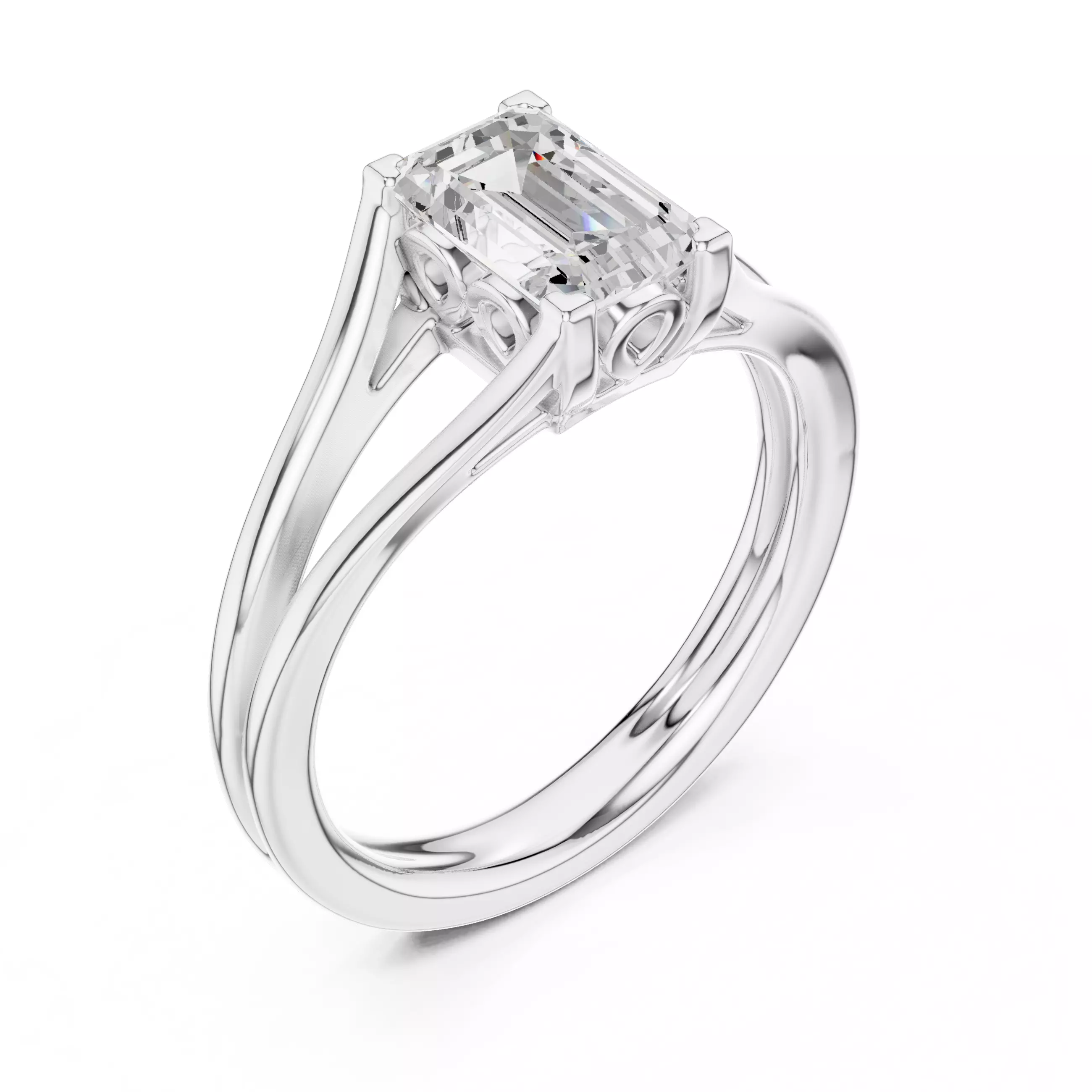 Solitaire Ring 3dm stl renders animation videos details 3D print model_7