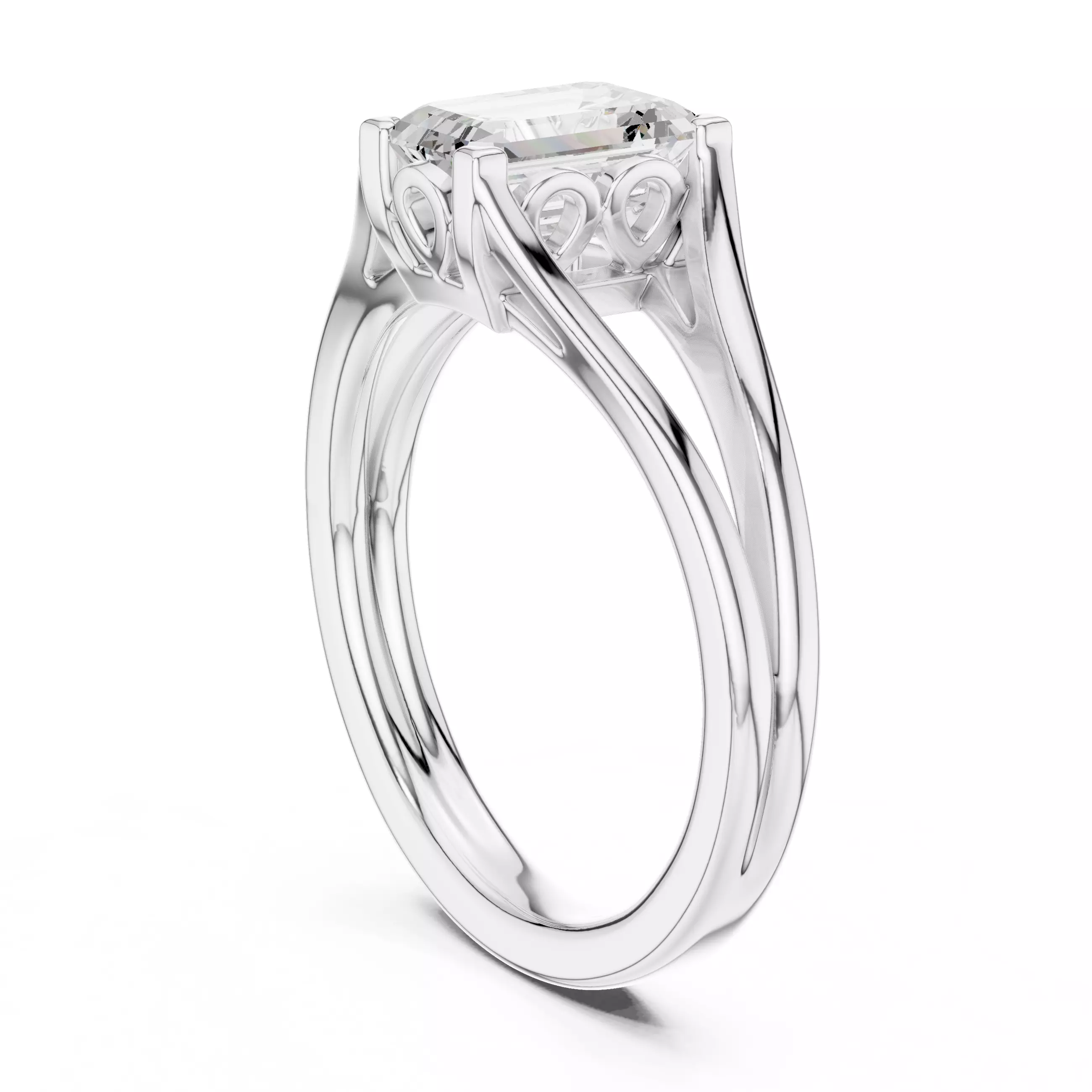 Solitaire Ring 3dm stl renders animation videos details 3D print model_6