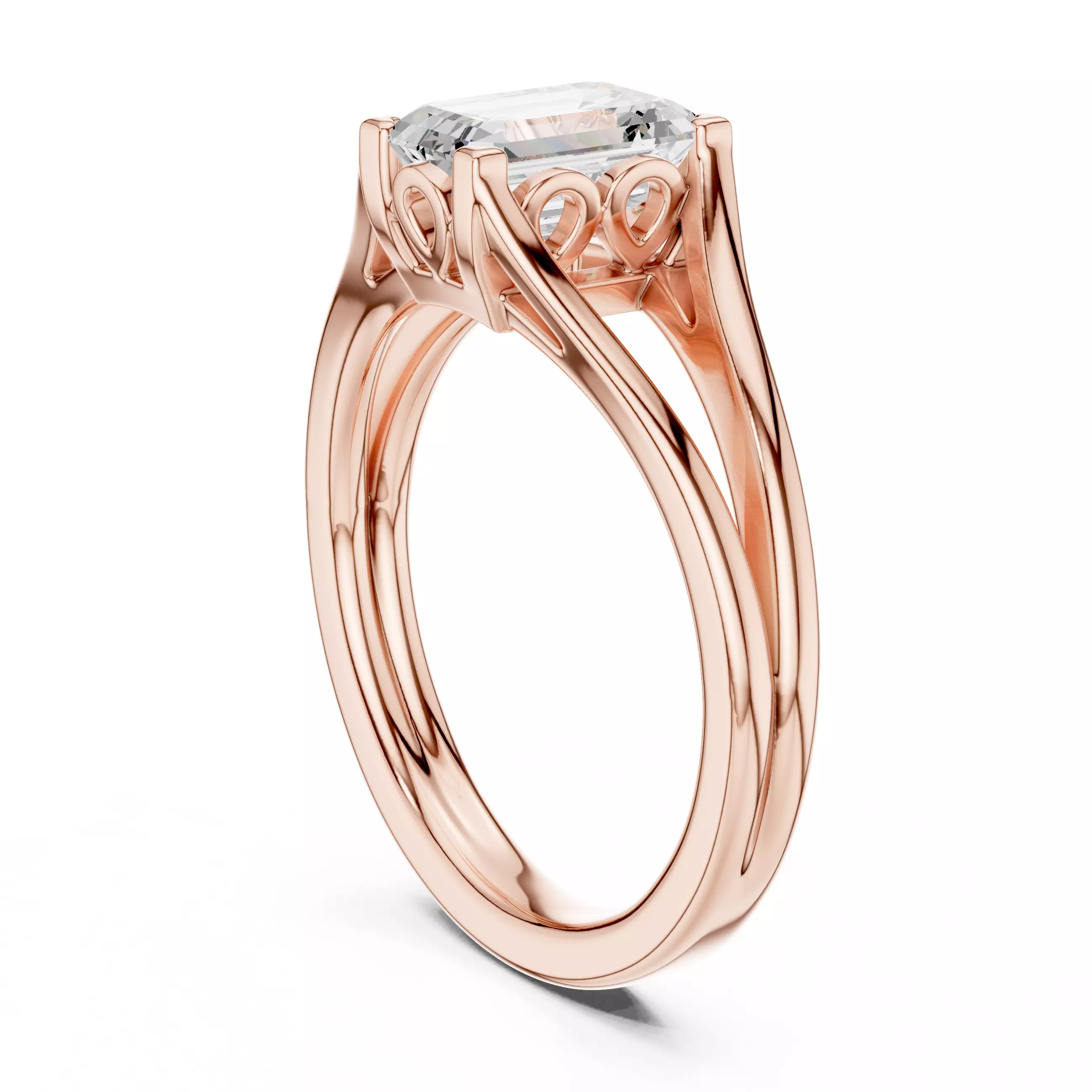 Solitaire Ring 3dm stl renders animation videos details 3D print model_4