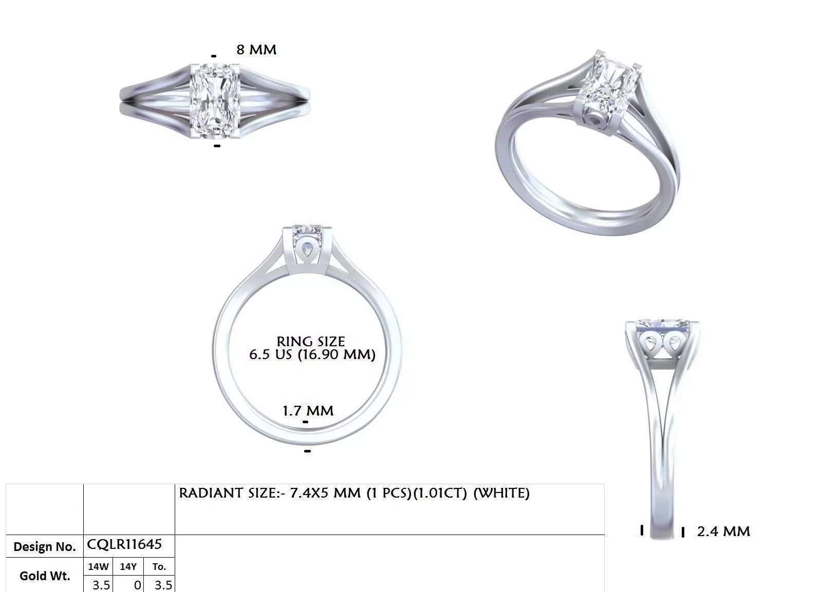 Solitaire Ring 3dm stl renders animation videos details 3D print model_3