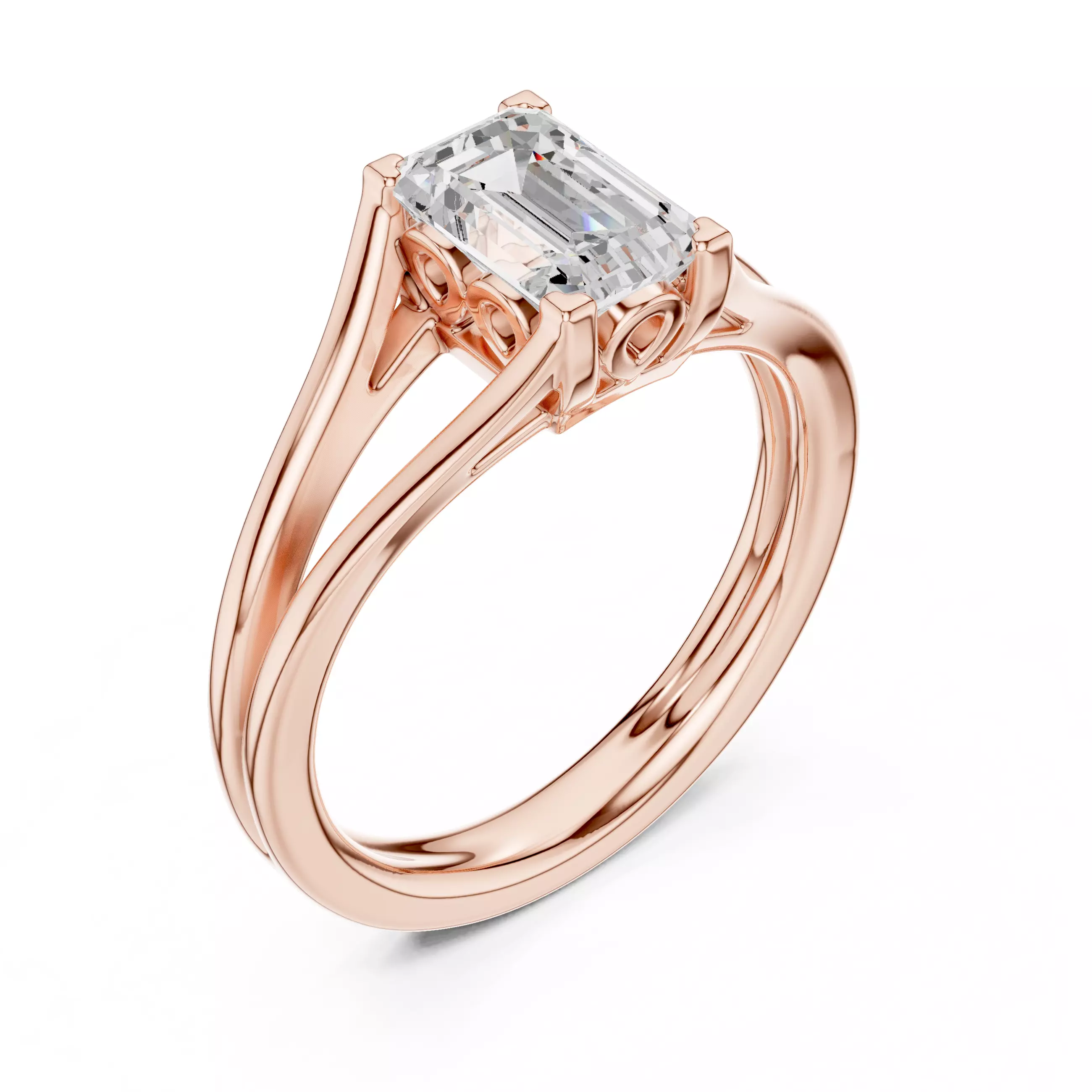 Solitaire Ring 3dm stl renders animation videos details 3D print model_5