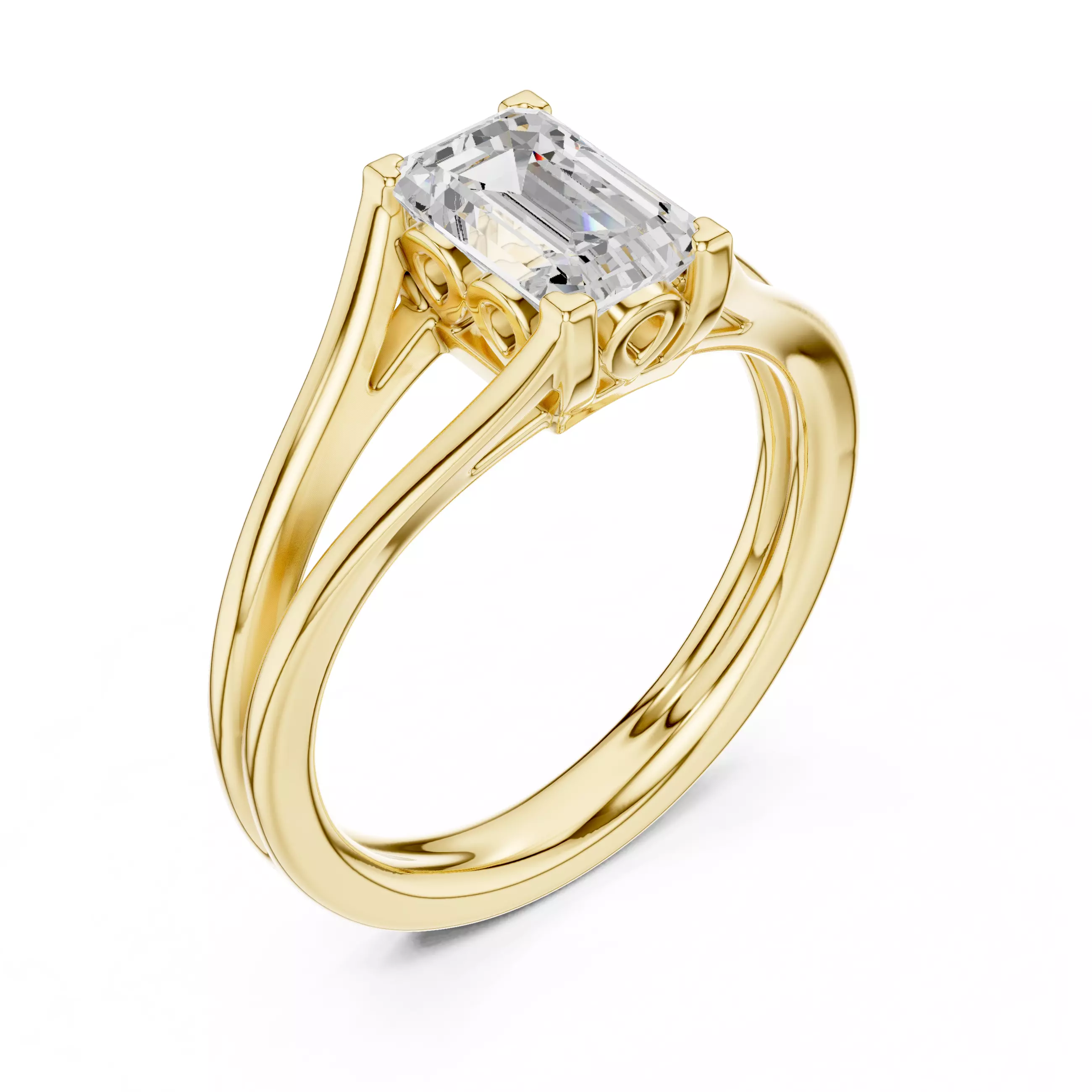 Solitaire Ring 3dm stl renders animation videos details 3D print model_9