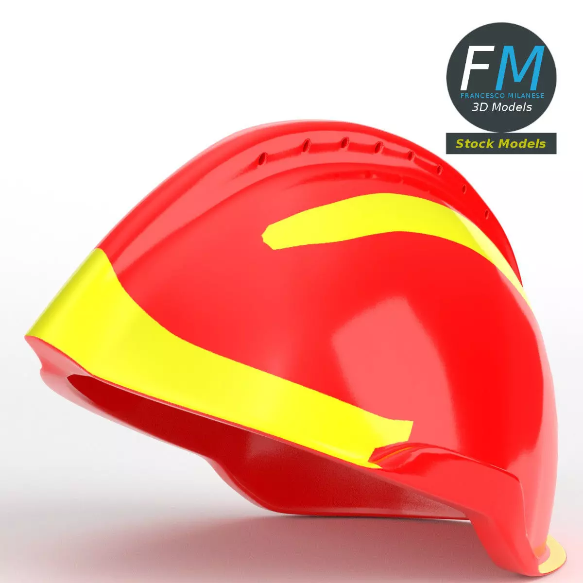Helmet fire 3D model_0