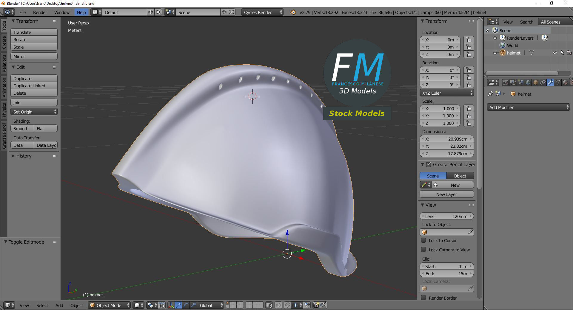 Helmet fire 3D model_9