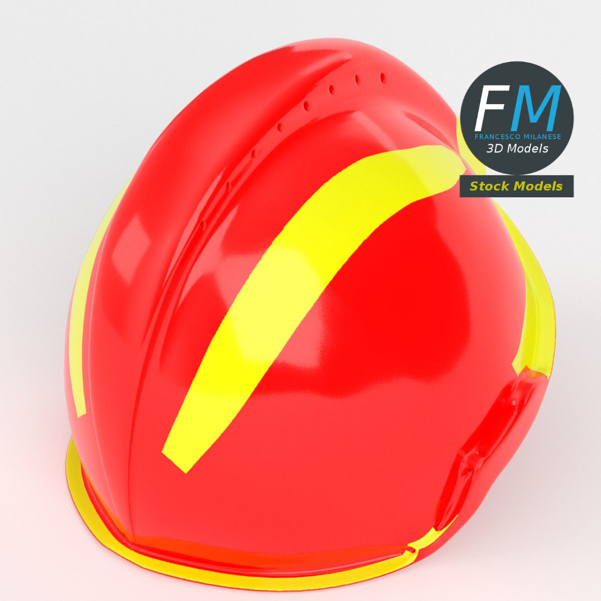 Helmet fire 3D model_2