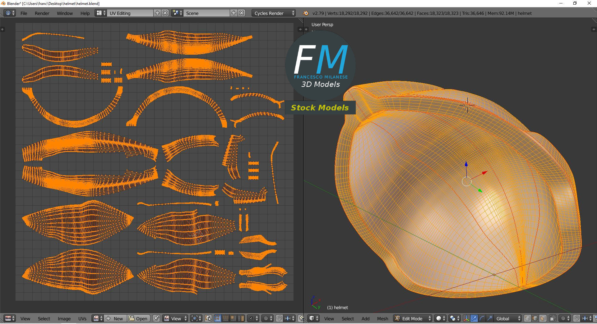 Helmet fire 3D model_10