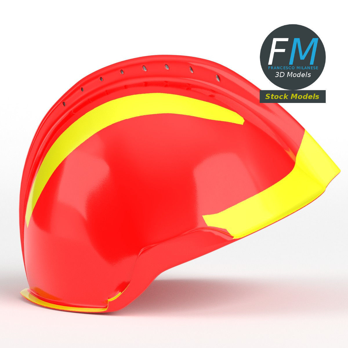 Helmet fire 3D model_4
