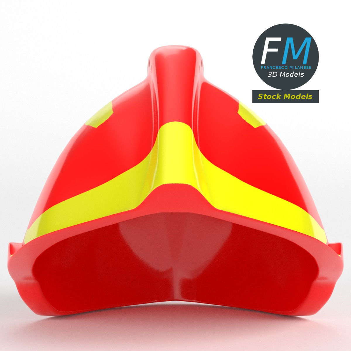 Helmet fire 3D model_3