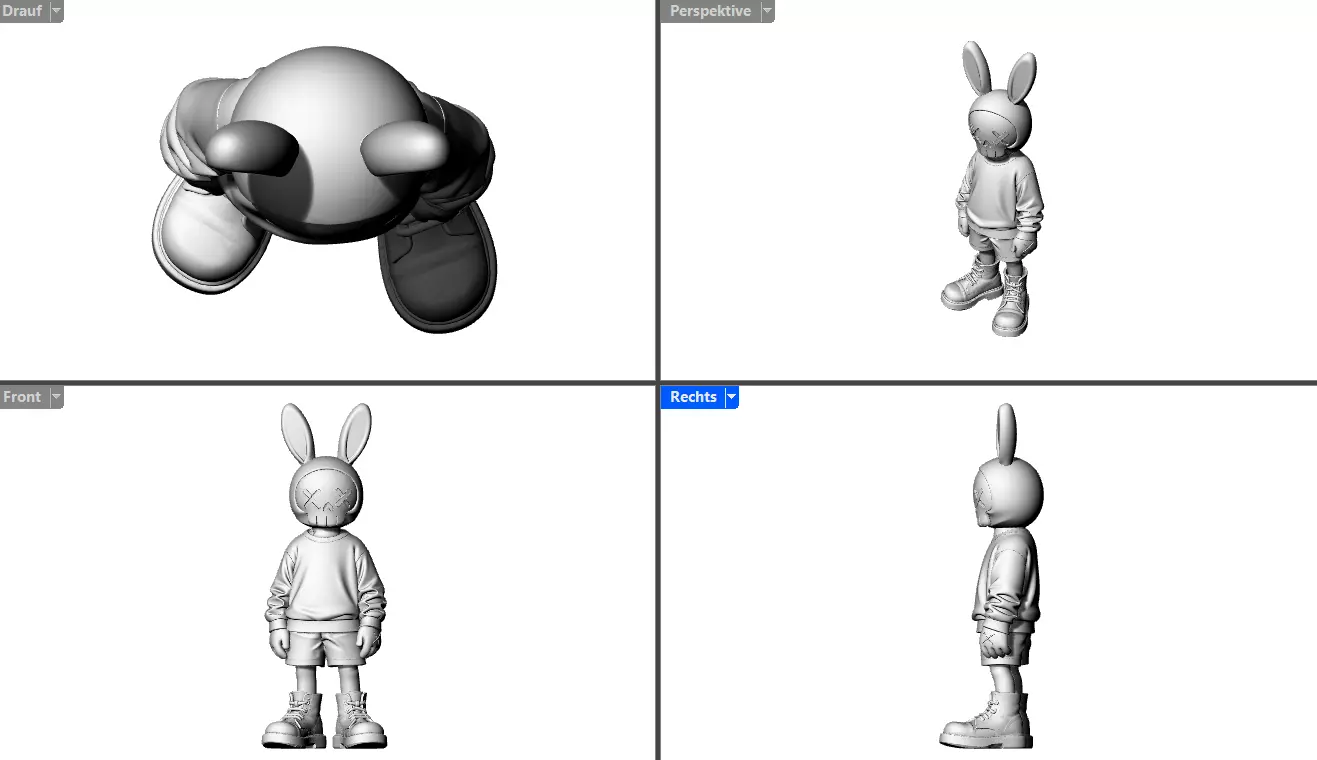 Hassenman Rabittman 3D print model_4