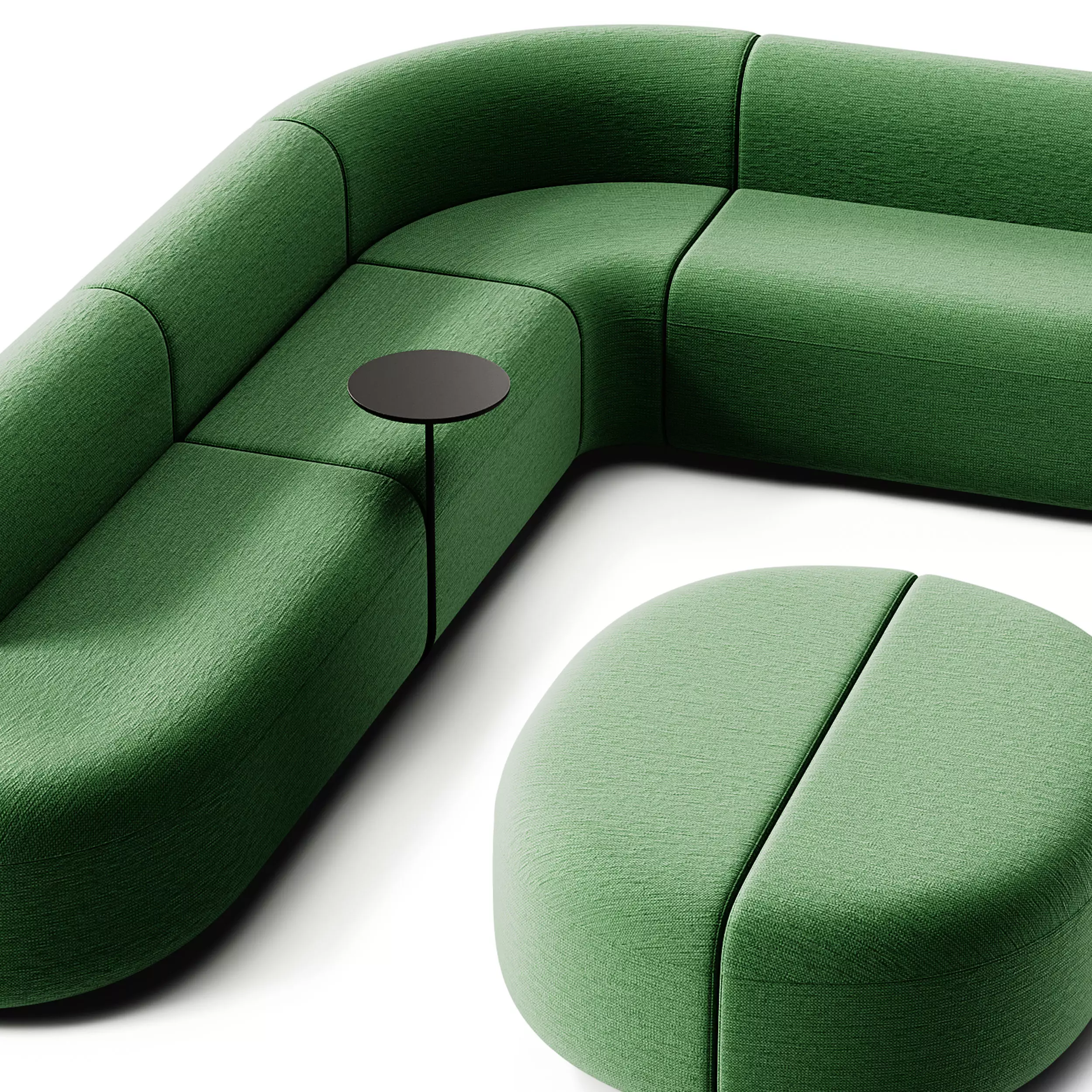 MDD Artico Sectional Sofa with Table Set 3D model_5