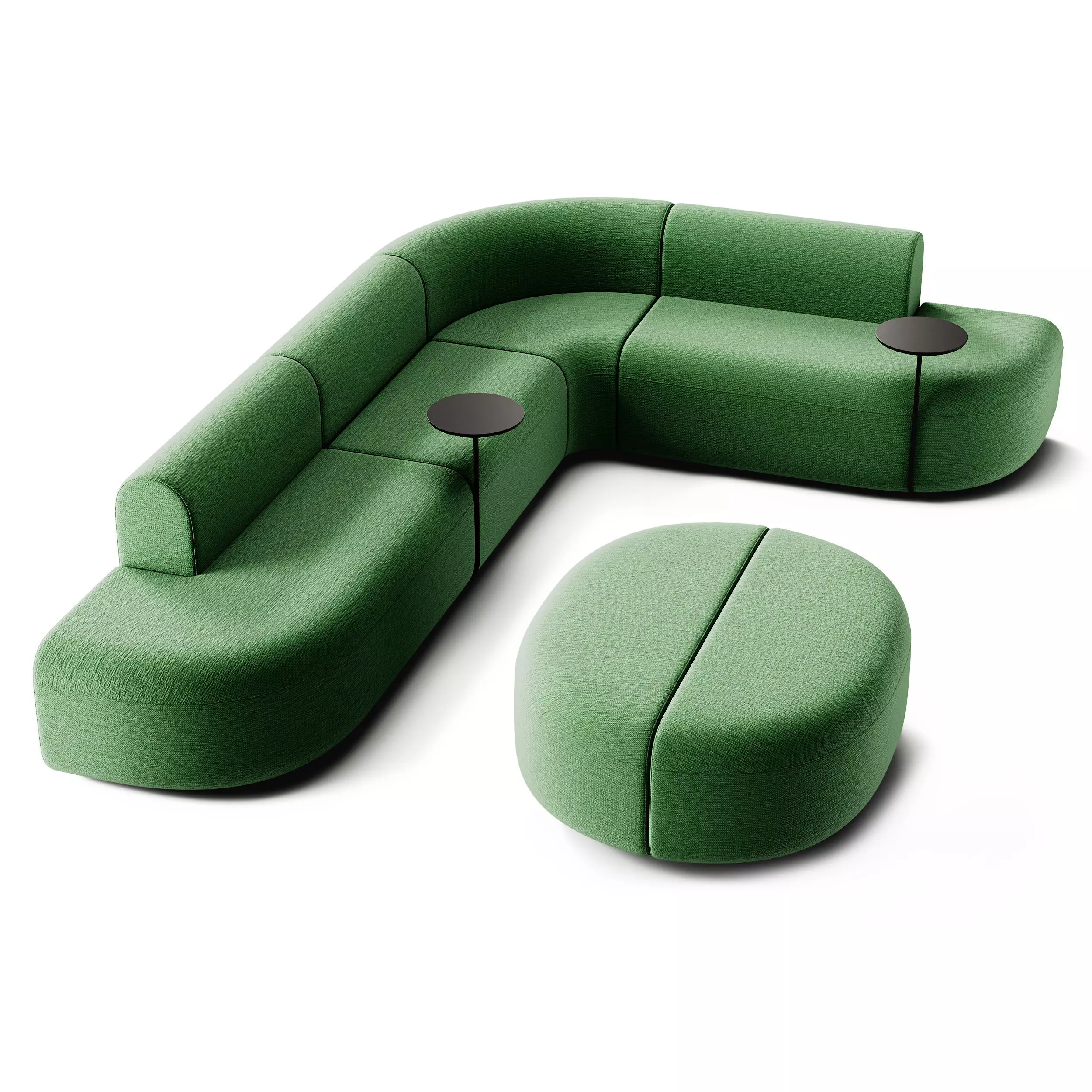 MDD Artico Sectional Sofa with Table Set 3D model_1