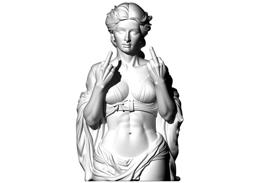 Skulptur Angry Gottin 3D print model_4