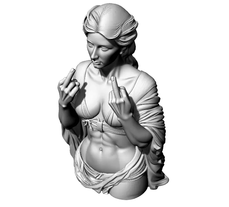 Skulptur Angry Gottin 3D print model_0