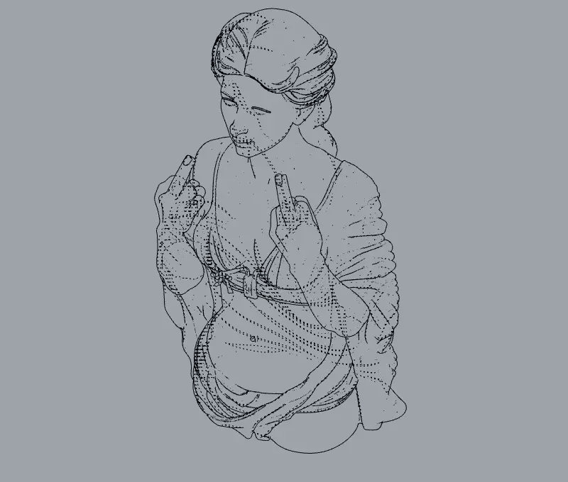 Skulptur Angry Gottin 3D print model_1