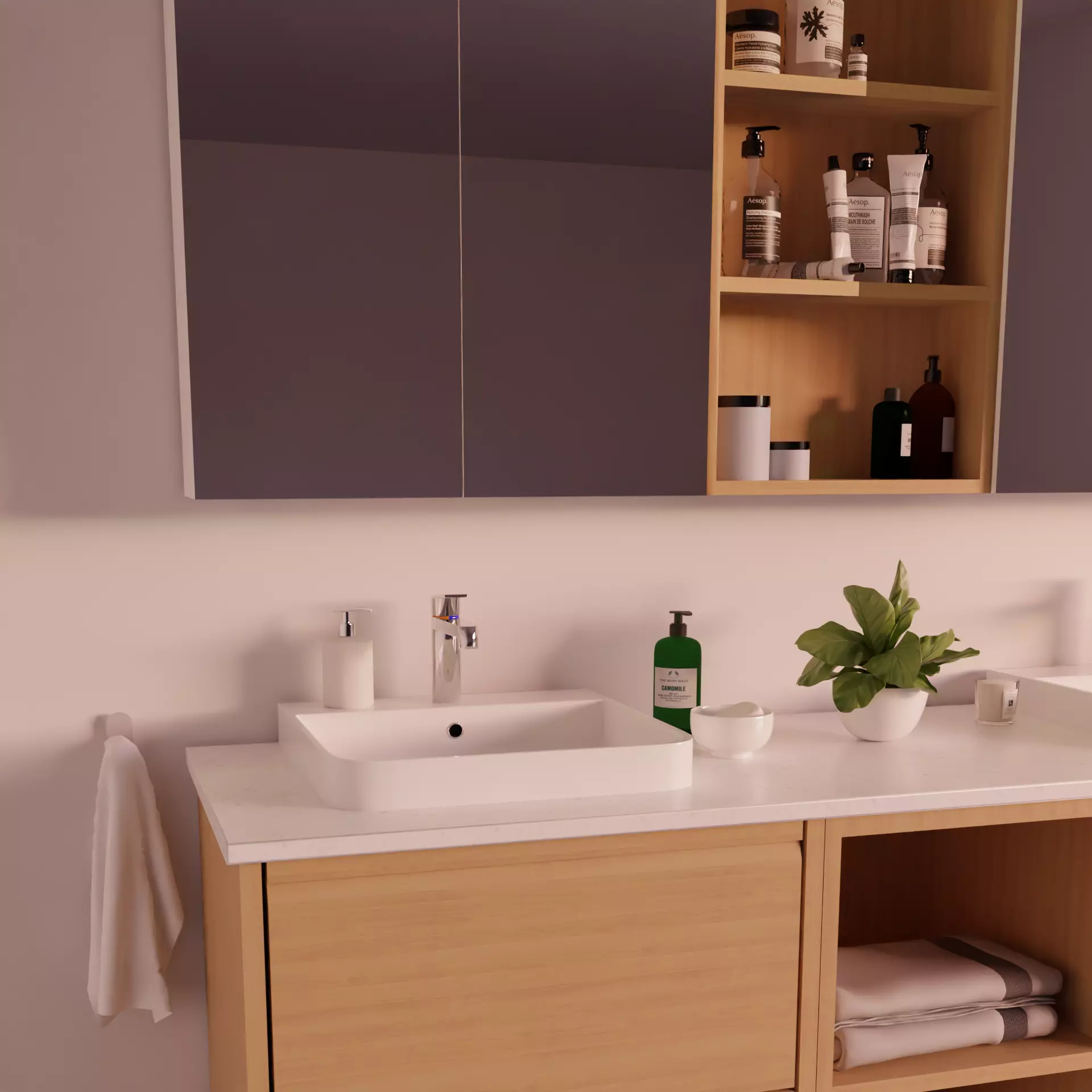 Washbasin Cabinet IKEA ANGSJON BACKSJON 3D model_1