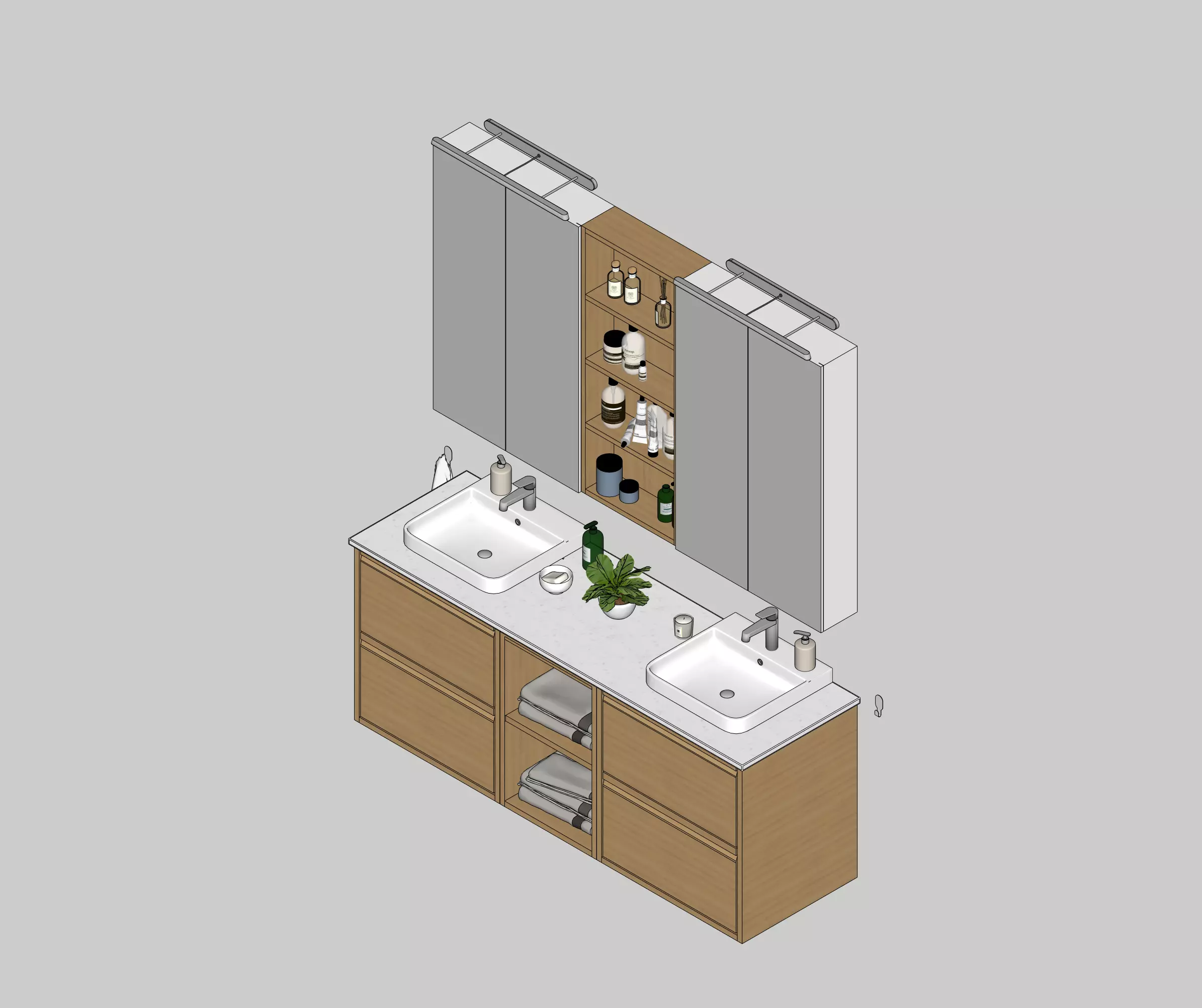 Washbasin Cabinet IKEA ANGSJON BACKSJON 3D model_6