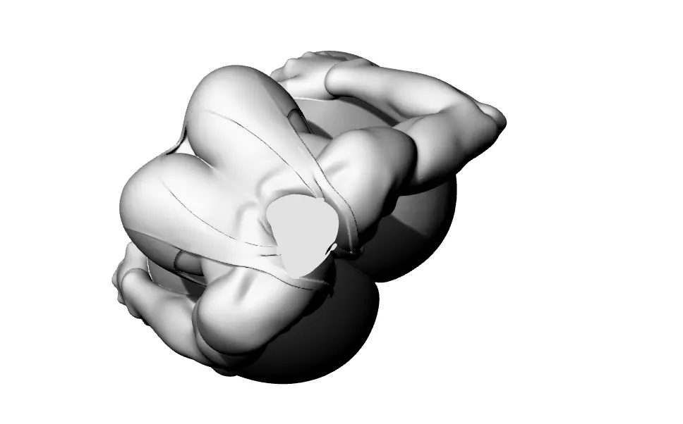 Skulptur Lady Body Korper 3D print model_4