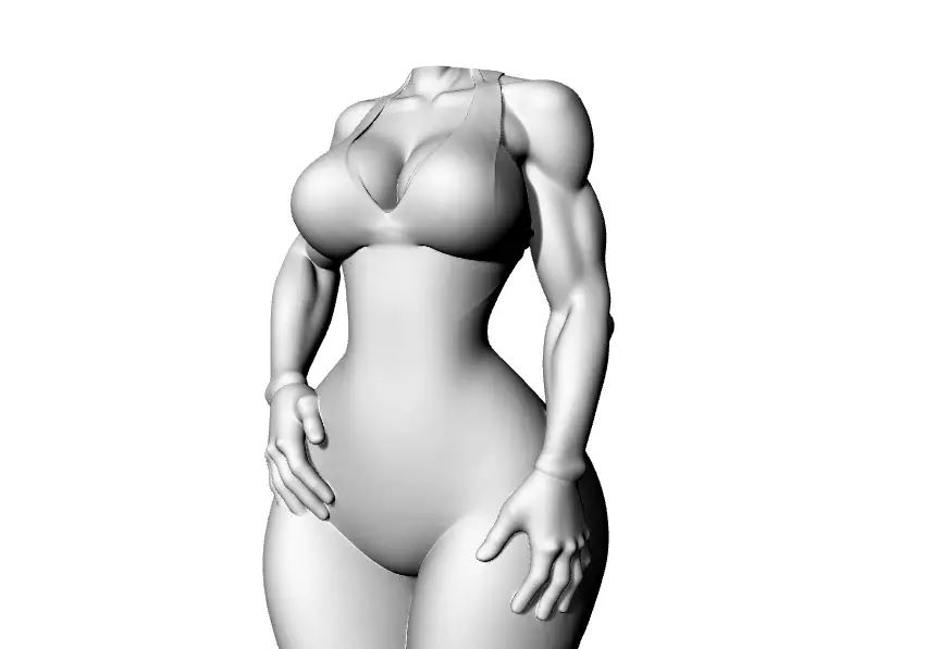 Skulptur Lady Body Korper 3D print model_3