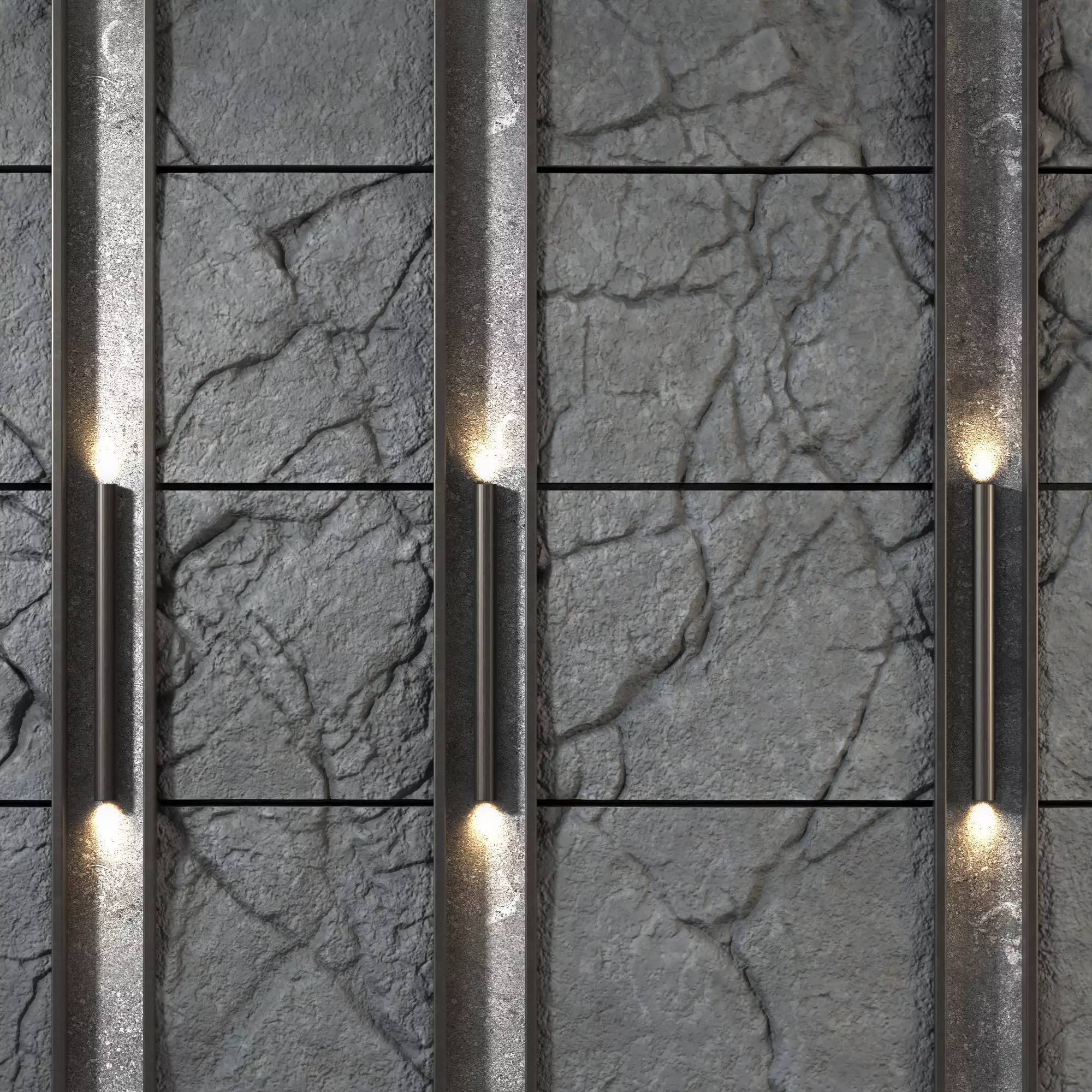 Decorative Rock Wall Panel 3 3D model_1