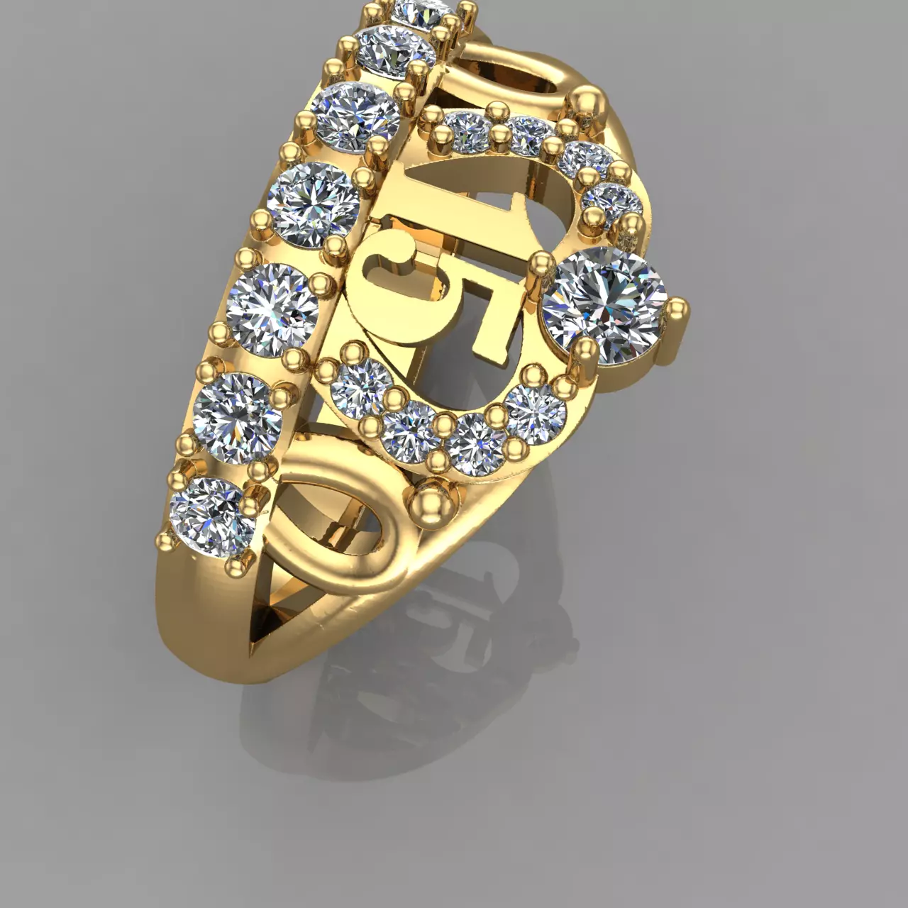 Anillo Corona 15 3D Print Model 15 Ring 3D Print Model 3D print model_7