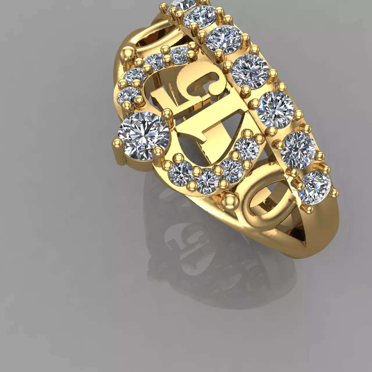 Anillo Corona 15 3D Print Model 15 Ring 3D Print Model 3D print model_17