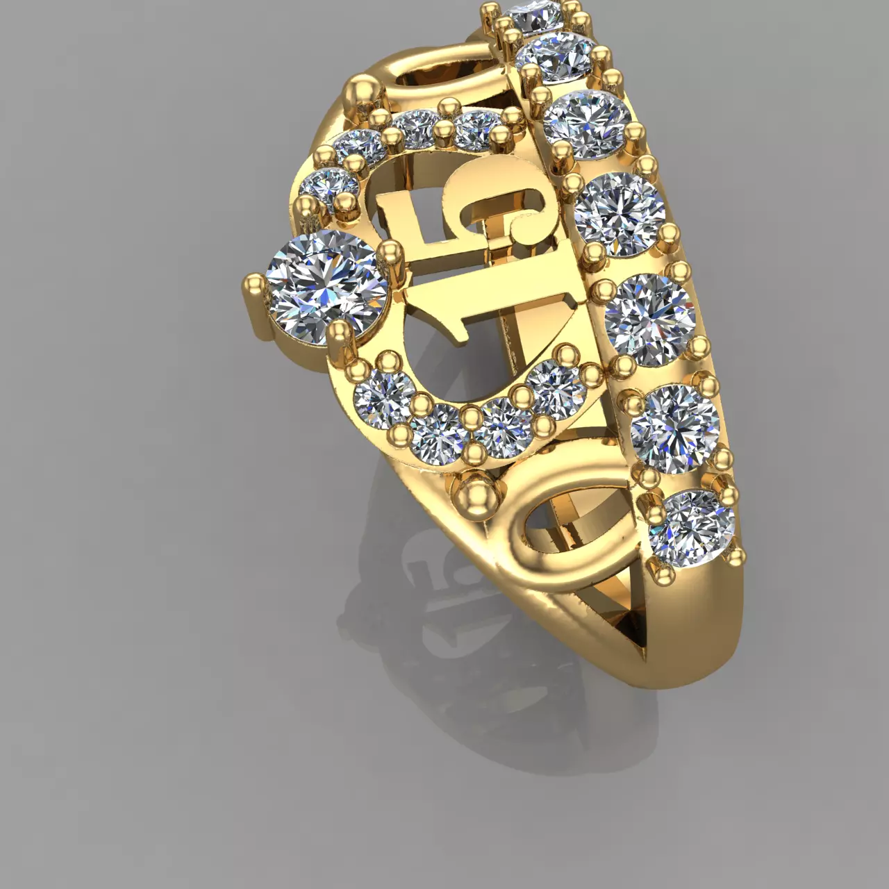 Anillo Corona 15 3D Print Model 15 Ring 3D Print Model 3D print model_16