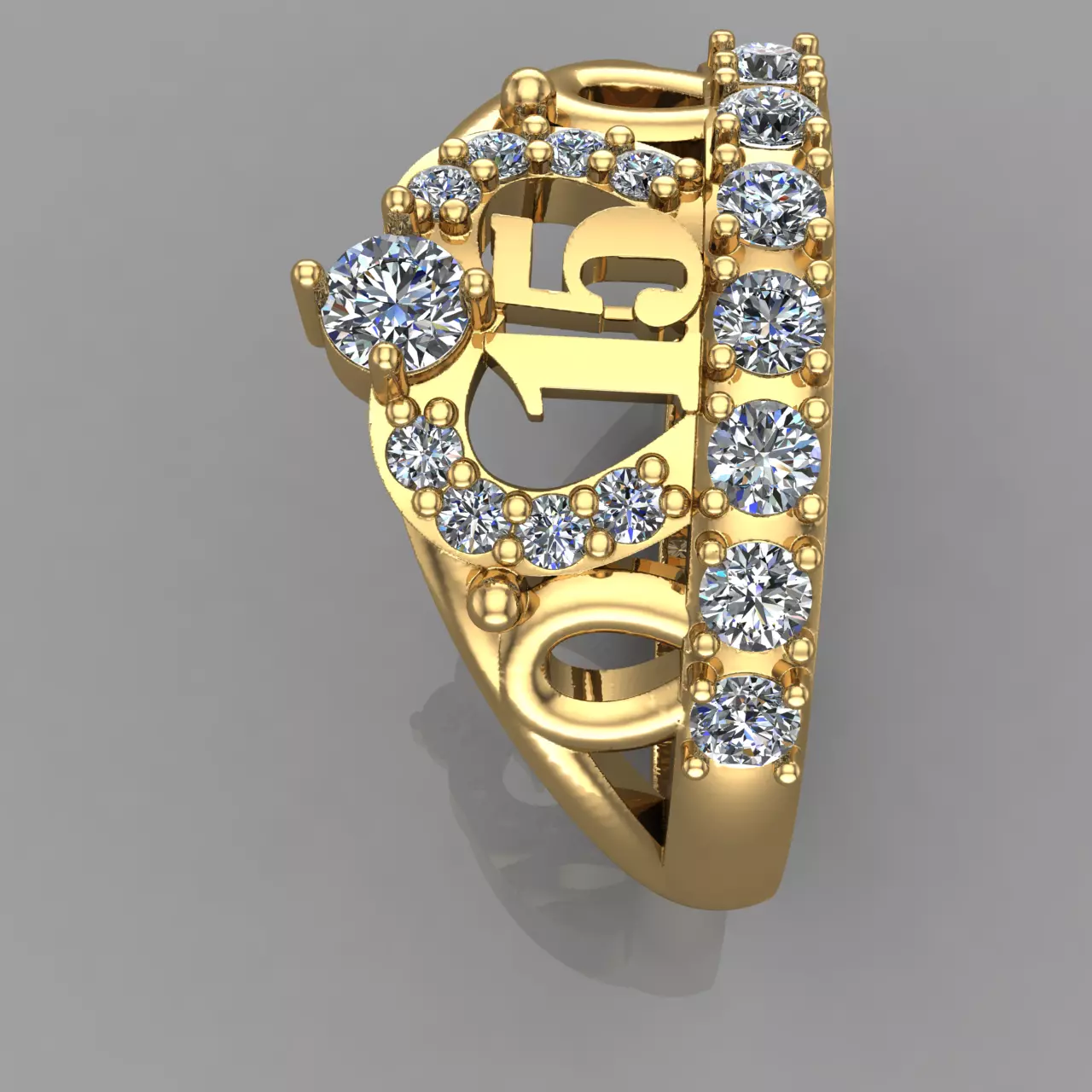 Anillo Corona 15 3D Print Model 15 Ring 3D Print Model 3D print model_15