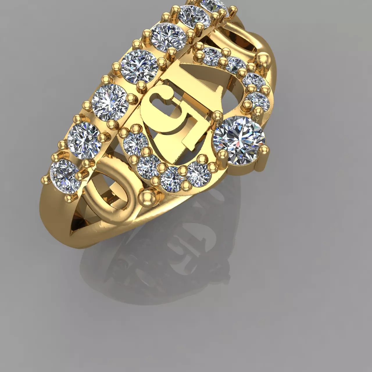 Anillo Corona 15 3D Print Model 15 Ring 3D Print Model 3D print model_6