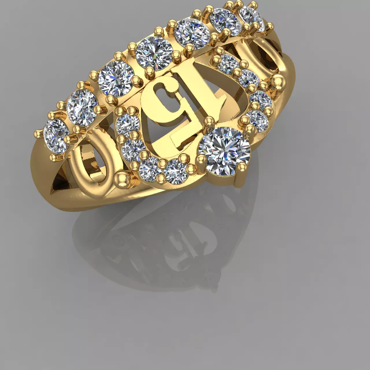 Anillo Corona 15 3D Print Model 15 Ring 3D Print Model 3D print model_5