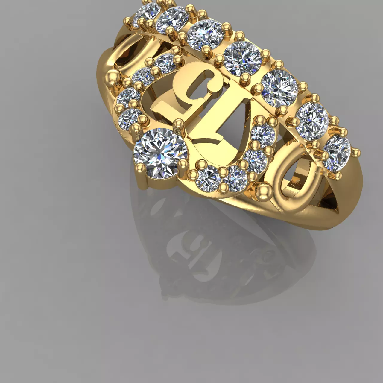 Anillo Corona 15 3D Print Model 15 Ring 3D Print Model 3D print model_18