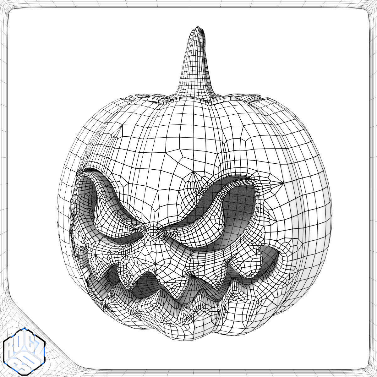 Halloween Pumpkin Pack 3D model_2