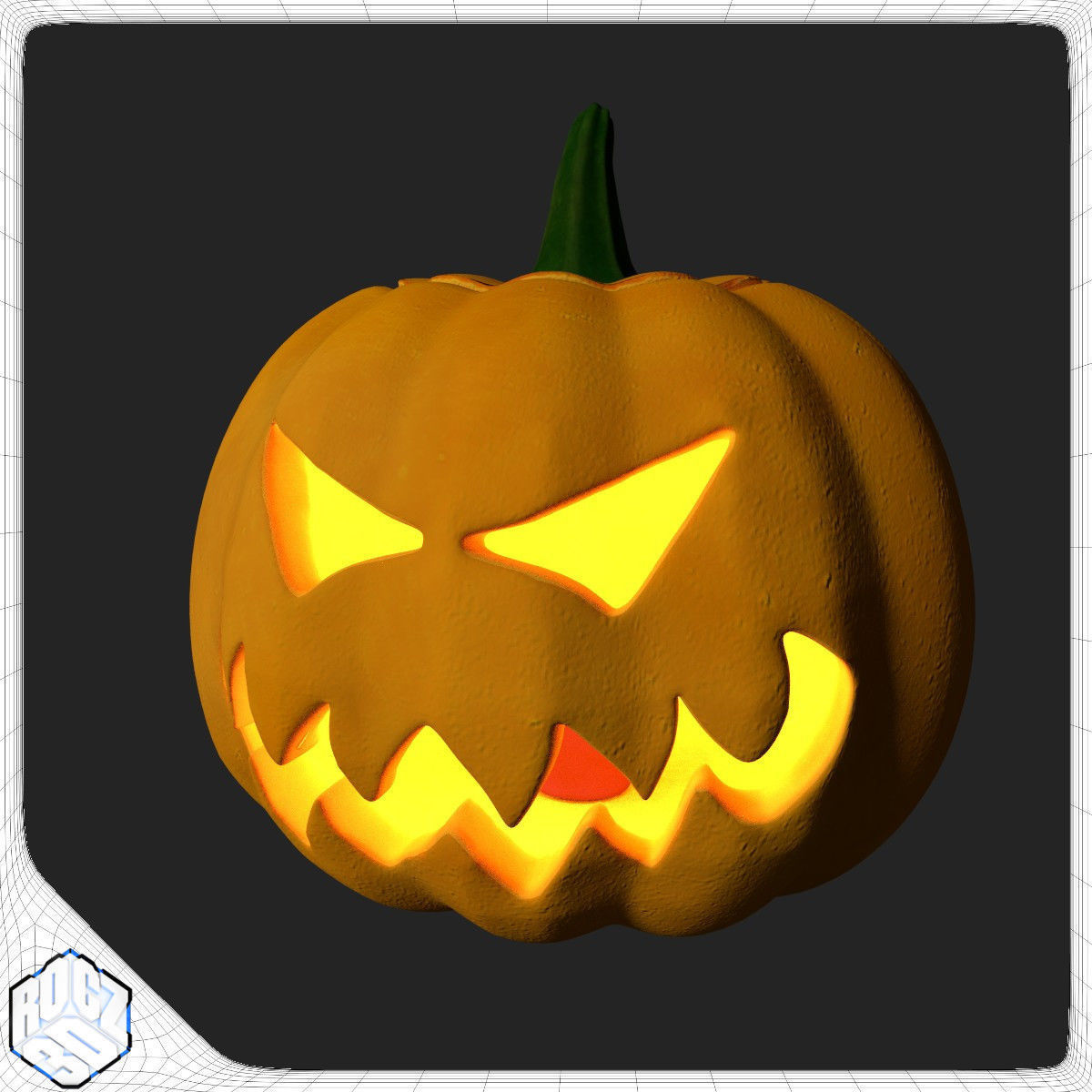 Halloween Pumpkin Pack 3D model_3