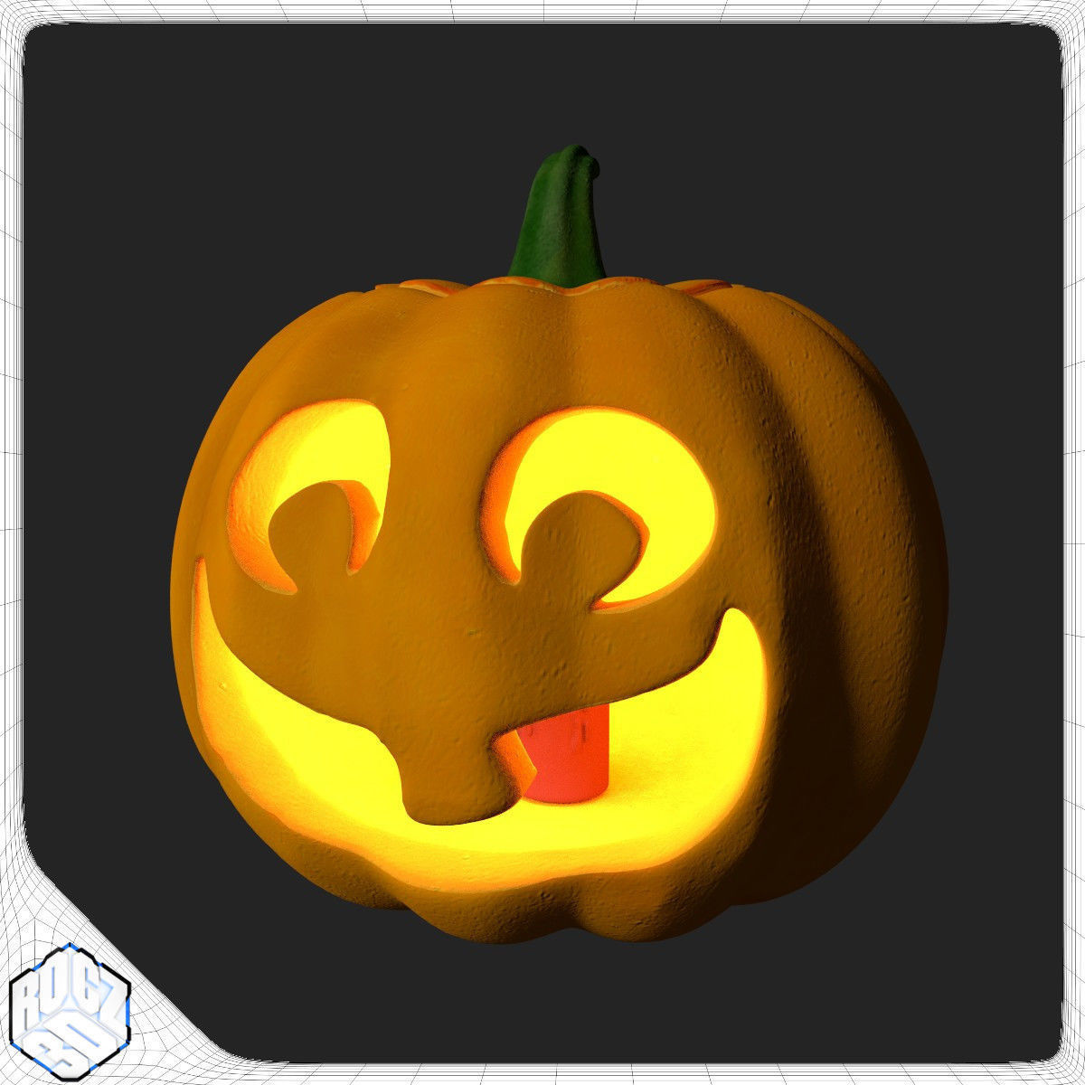 Halloween Pumpkin Pack 3D model_7
