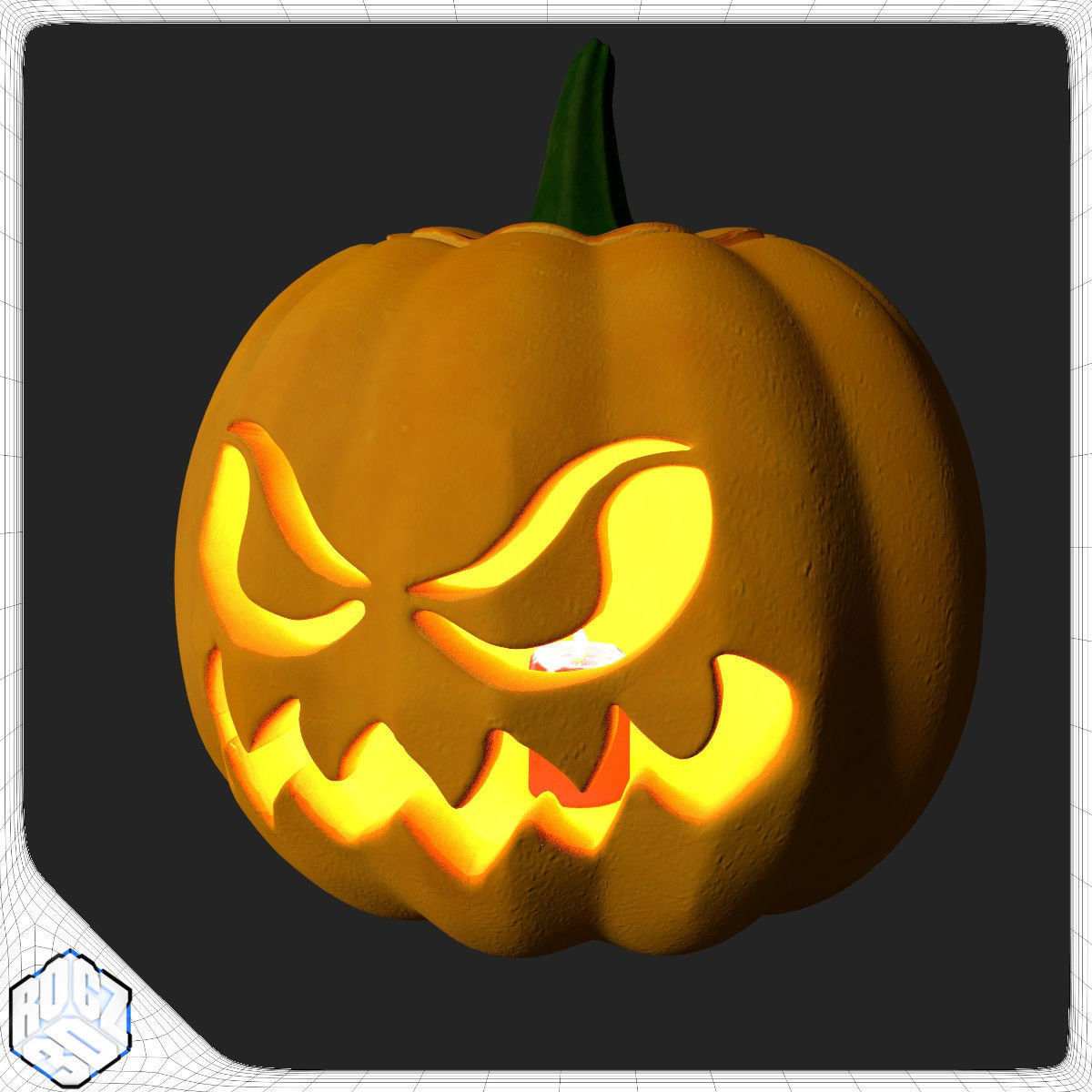Halloween Pumpkin Pack 3D model_1
