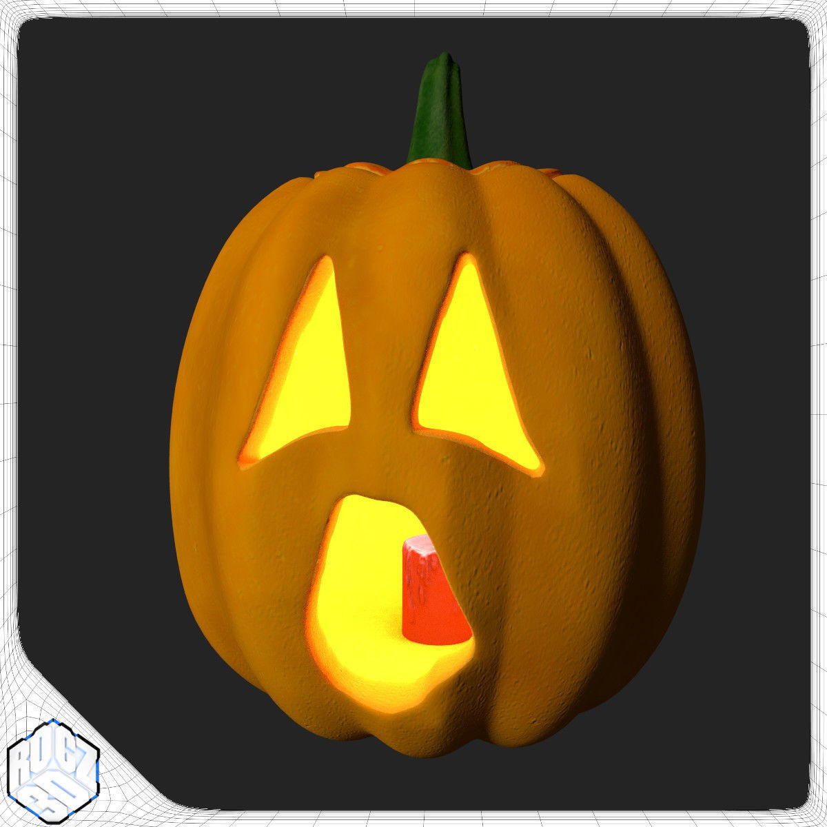 Halloween Pumpkin Pack 3D model_5